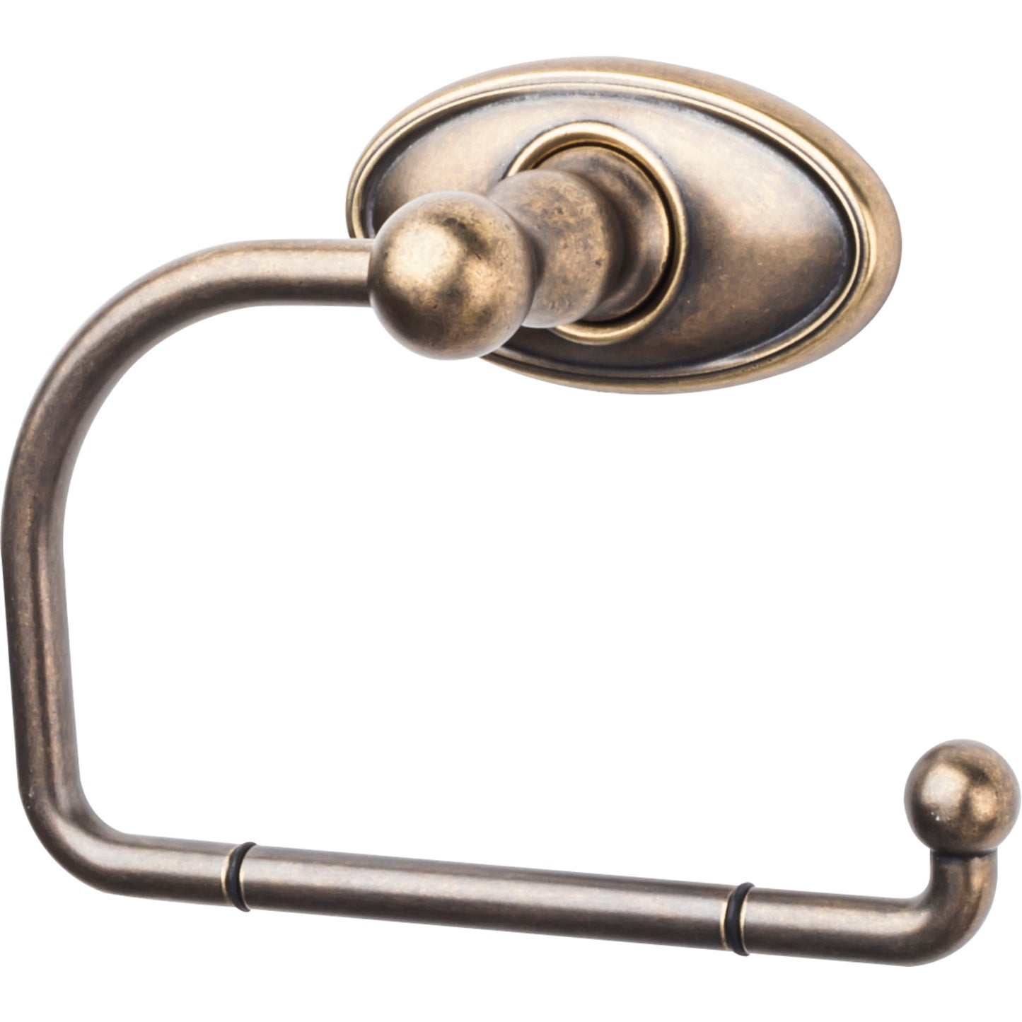 Top Knobs ED4GBZC Edwardian Bath Tissue Hook Oval Backplate German Bronze