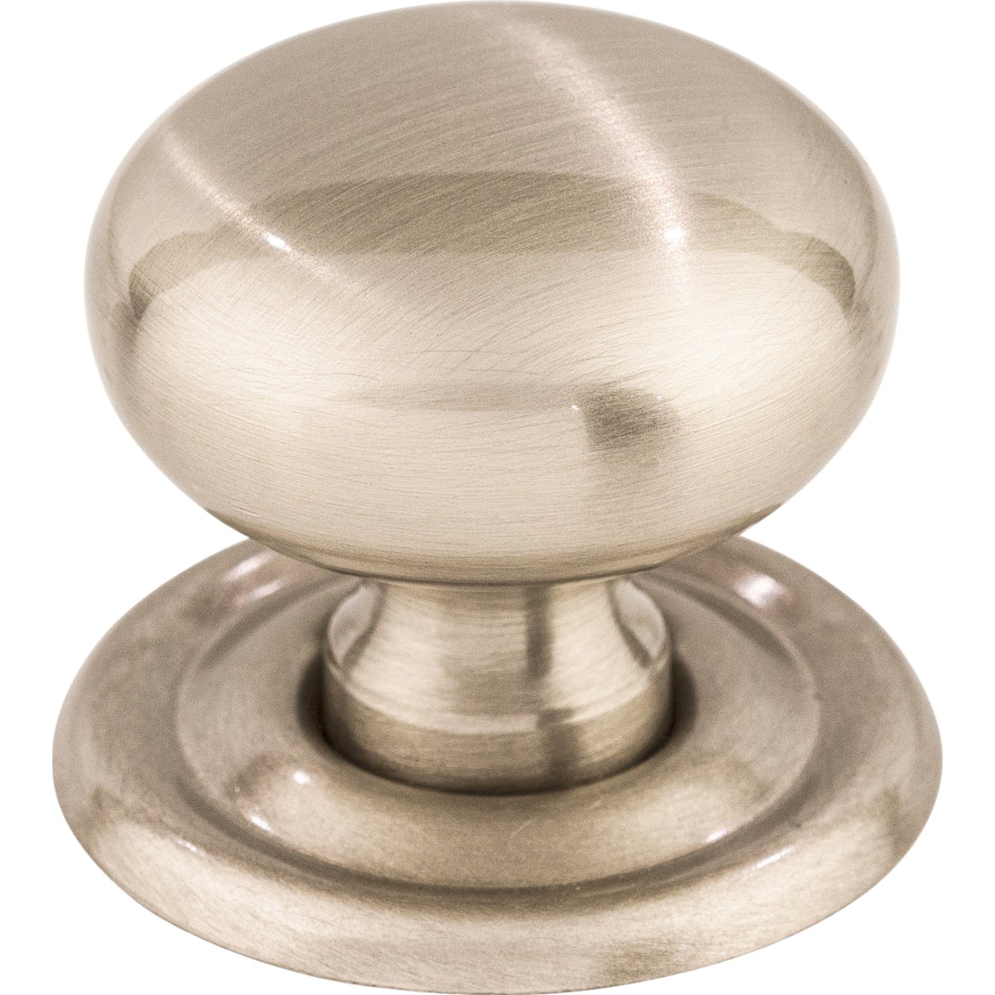 Top Knobs M1315 Victoria Knob 1 1/4 Inch w/Backplate Brushed Satin Nickel