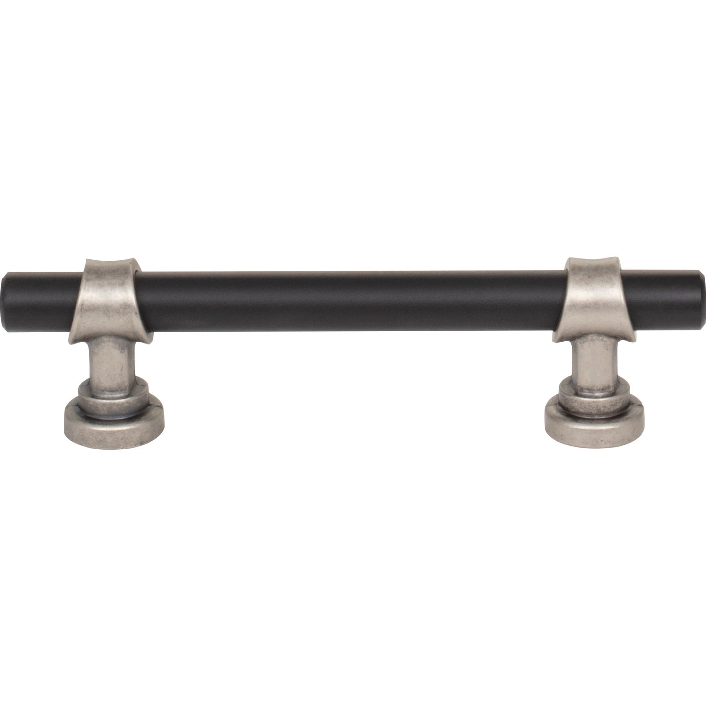 Top Knobs M2706 Bit Pull 3 3/4 Inch (c-c) Flat Black and Pewter Antique