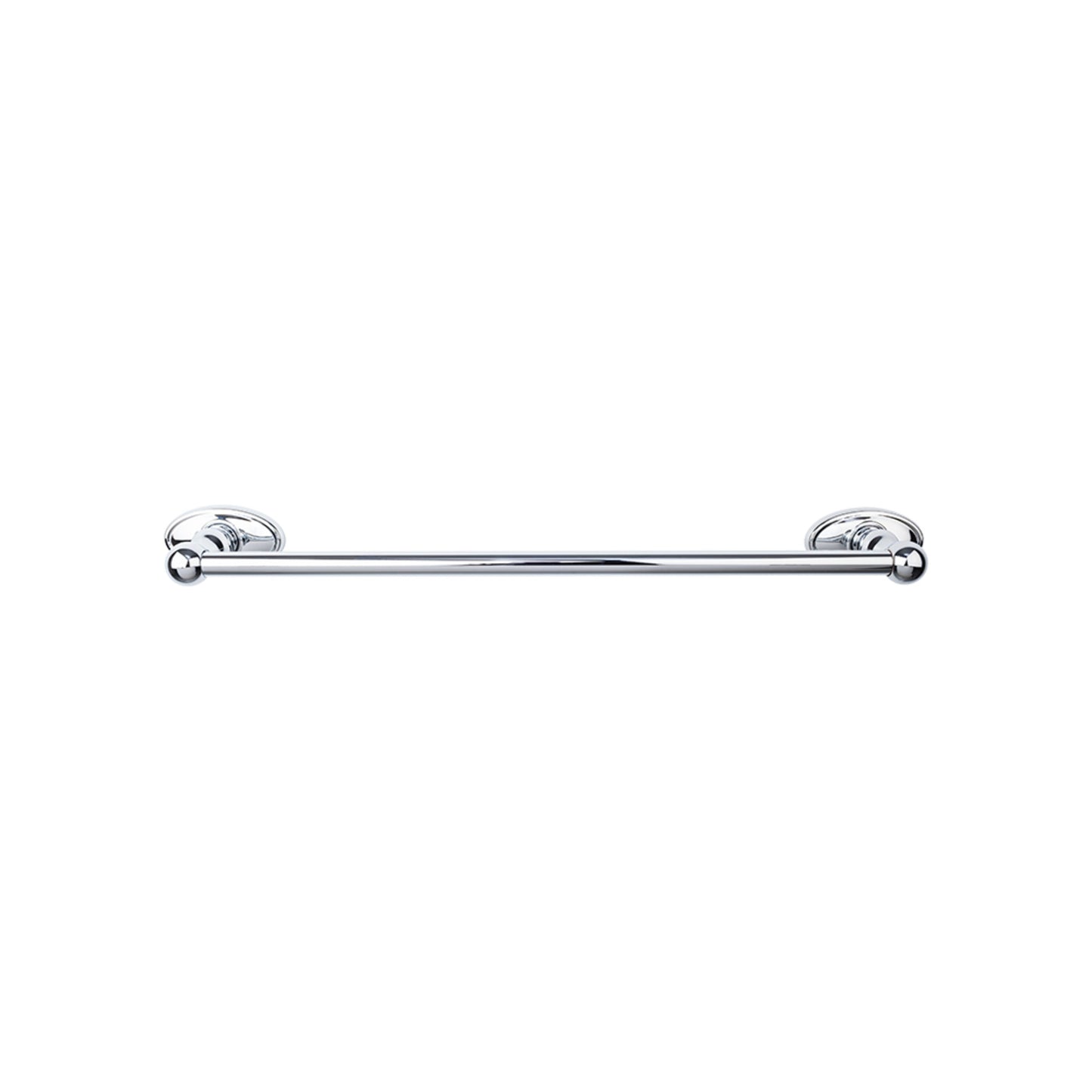Top Knobs ED10PCC Edwardian Bath Towel Bar 30 In. Single - Oval Backplate Polished Chrome