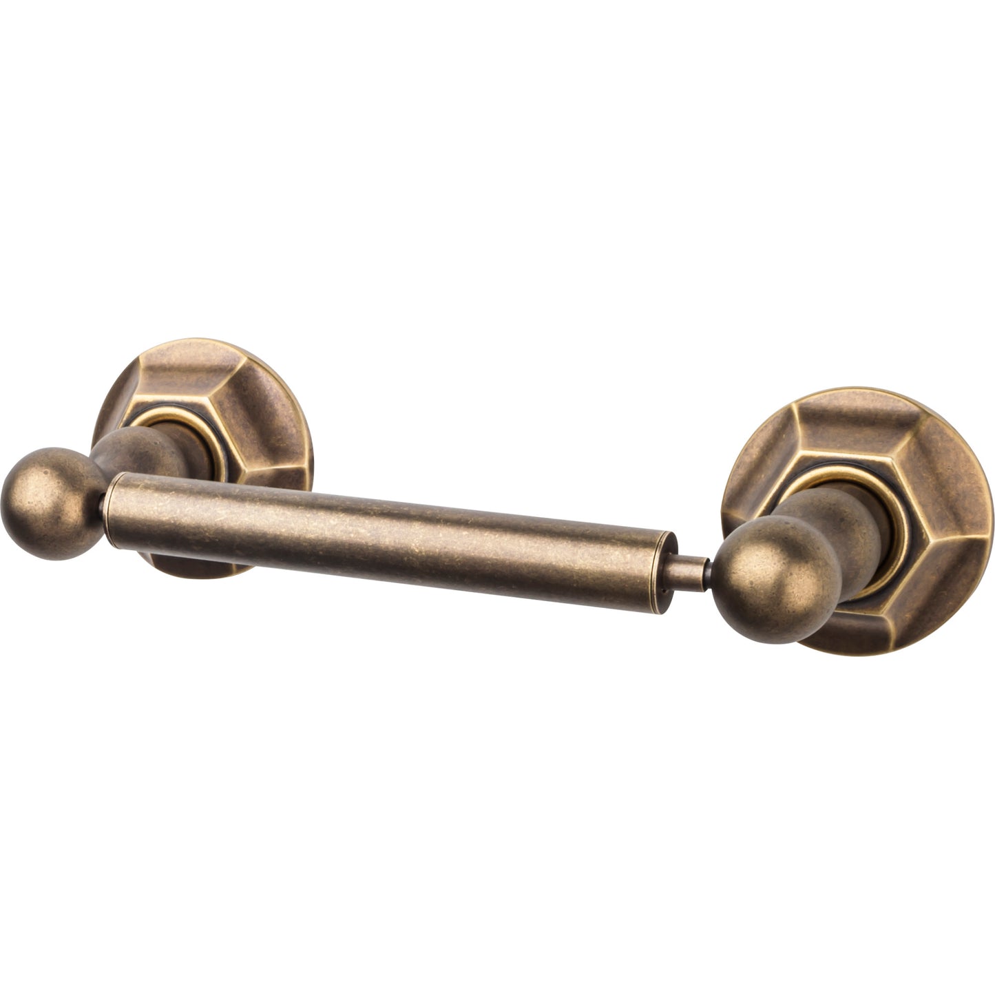 Top Knobs ED3GBZB Edwardian Bath Tissue Holder Hex Backplate German Bronze
