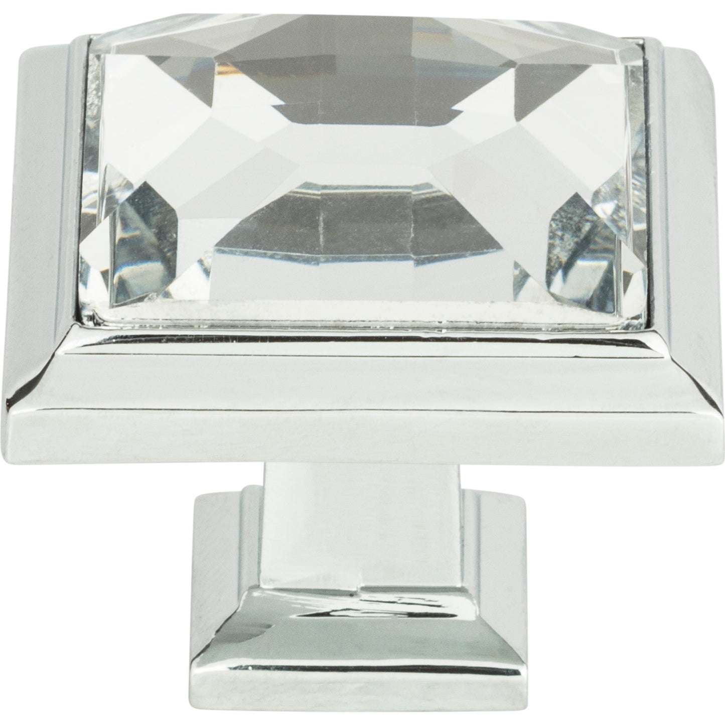 Atlas 340 Legacy Crystal Square Knob 1 5/16 Inch
