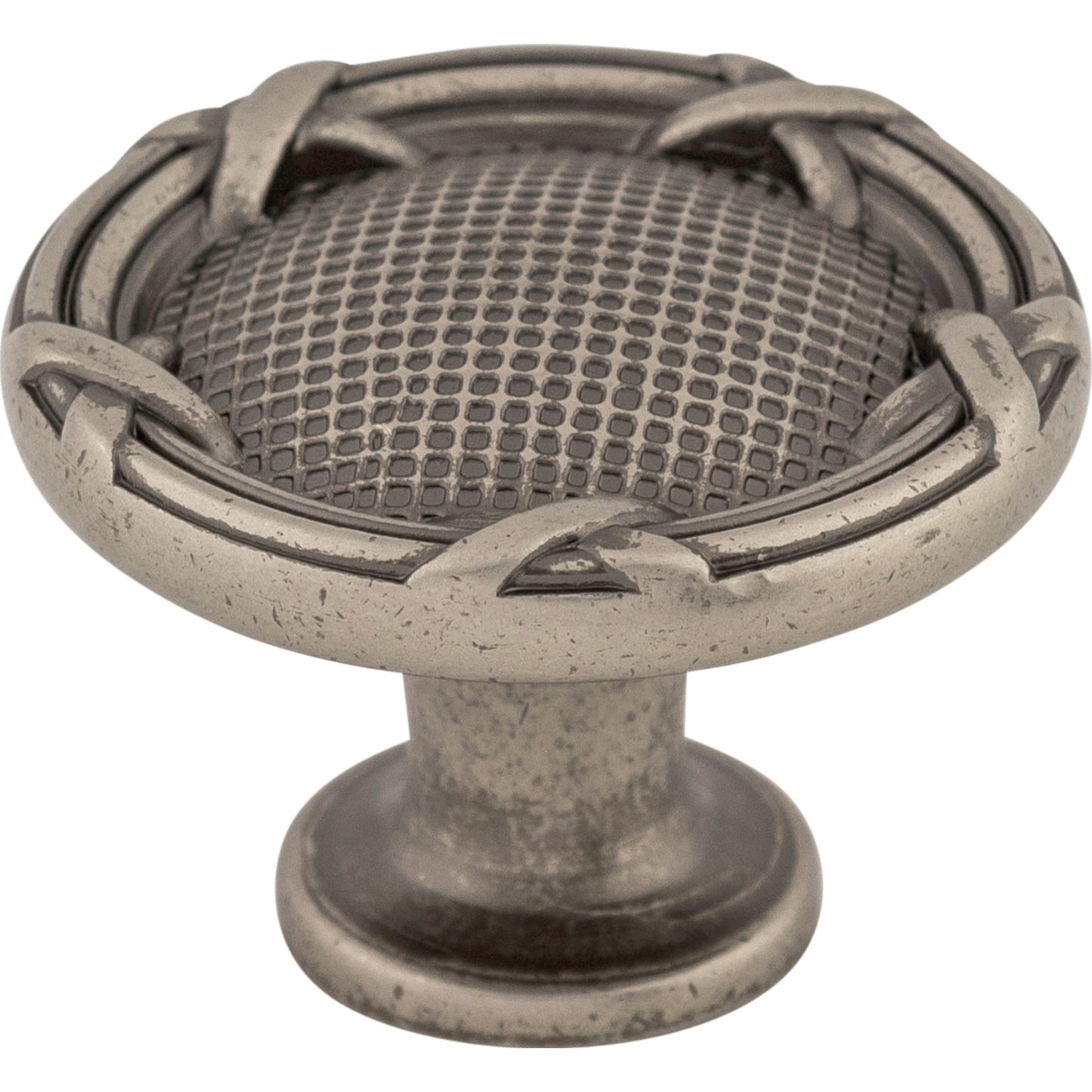 Top Knobs M941 Ribbon & Reed Knob 1 1/4 Inch Pewter Antique