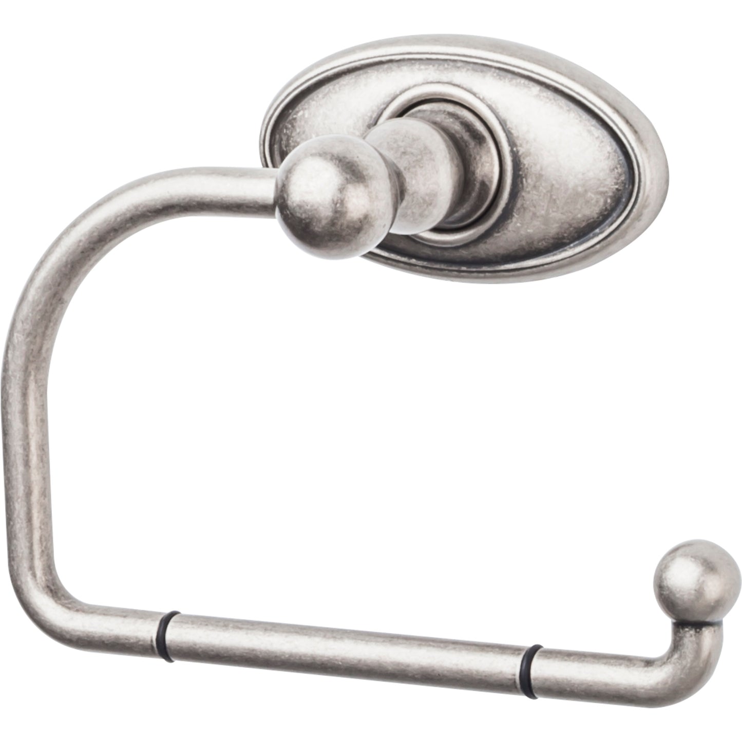 Top Knobs ED4APC Edwardian Bath Tissue Hook Oval Backplate Antique Pewter
