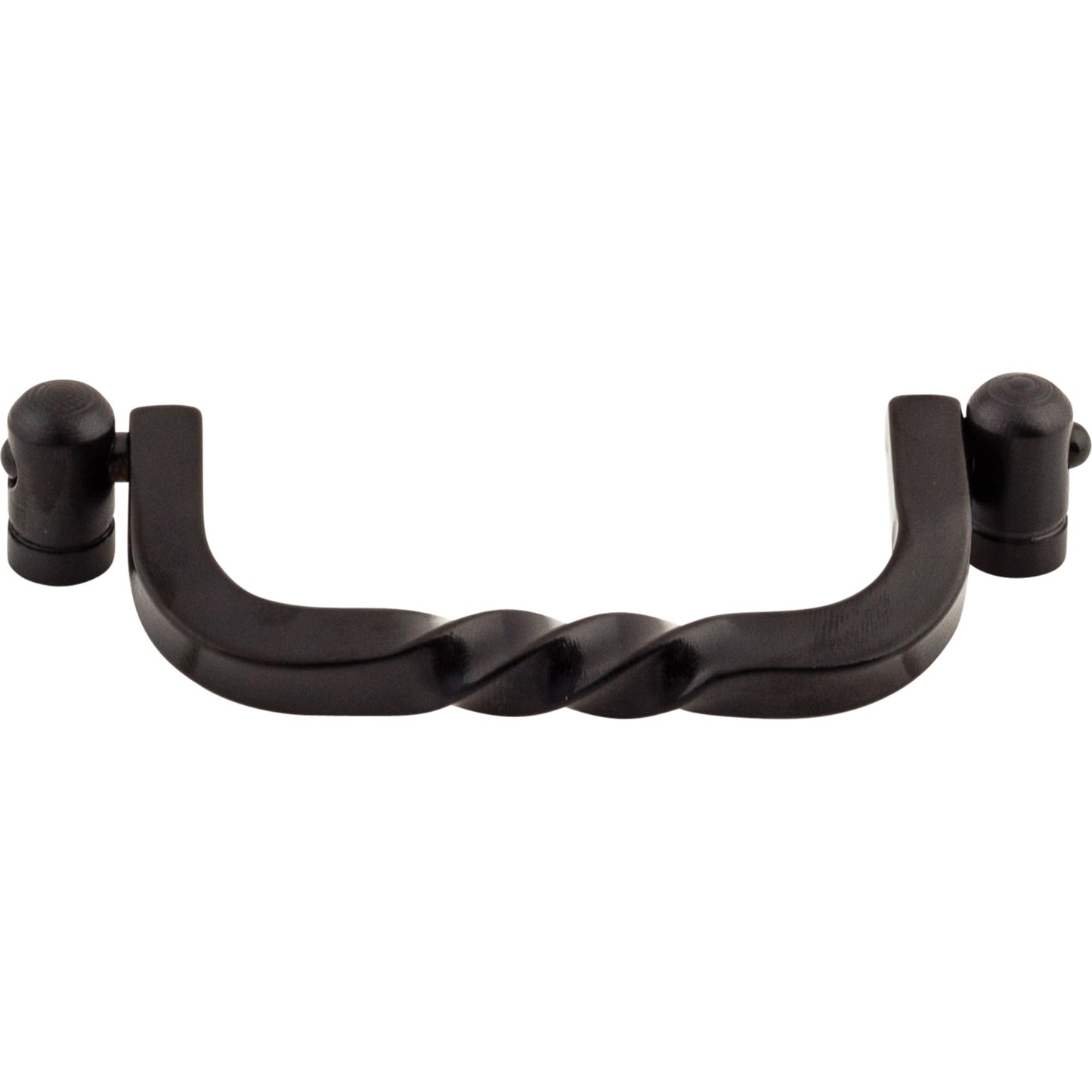 Top Knobs M644 Twist Drop Pull 3 3/4 Inch (c-c) Patina Black