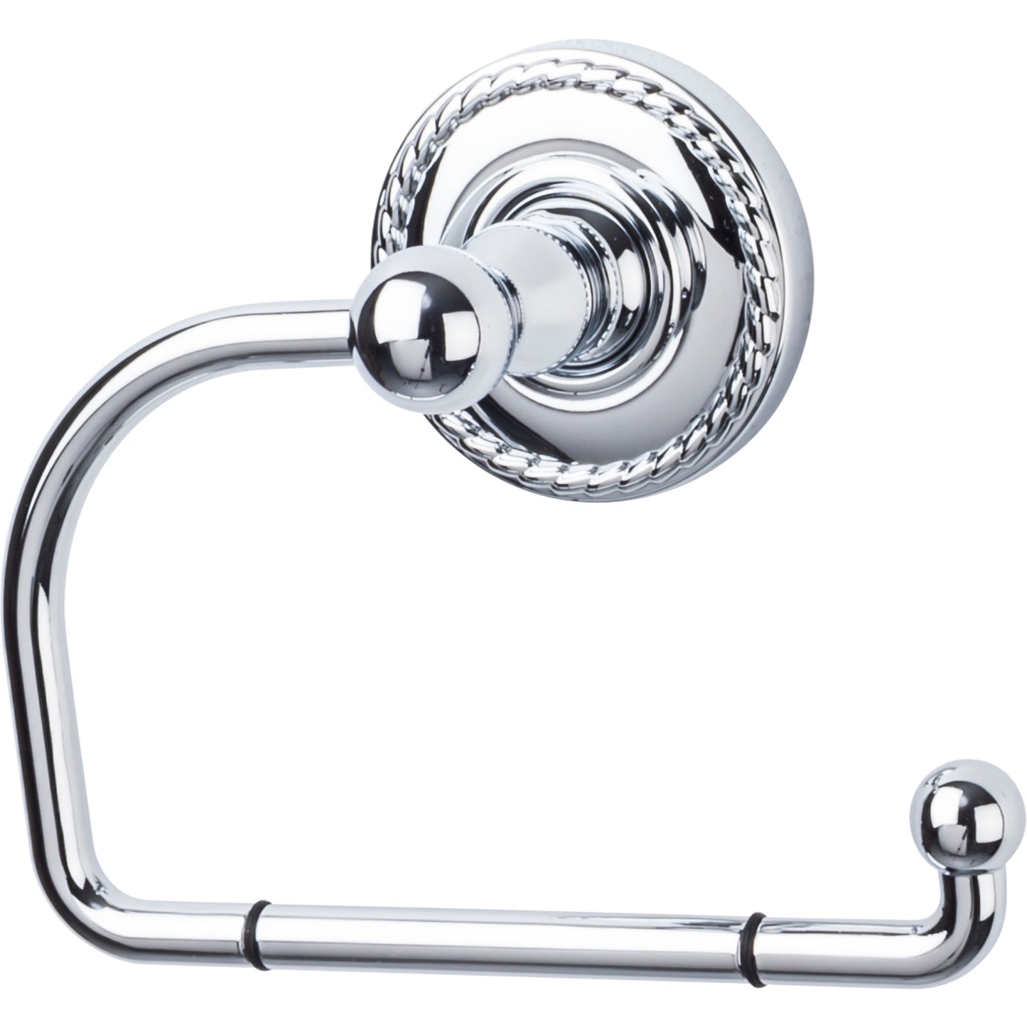 Top Knobs ED4PCF Edwardian Bath Tissue Hook Rope Backplate Polished Chrome