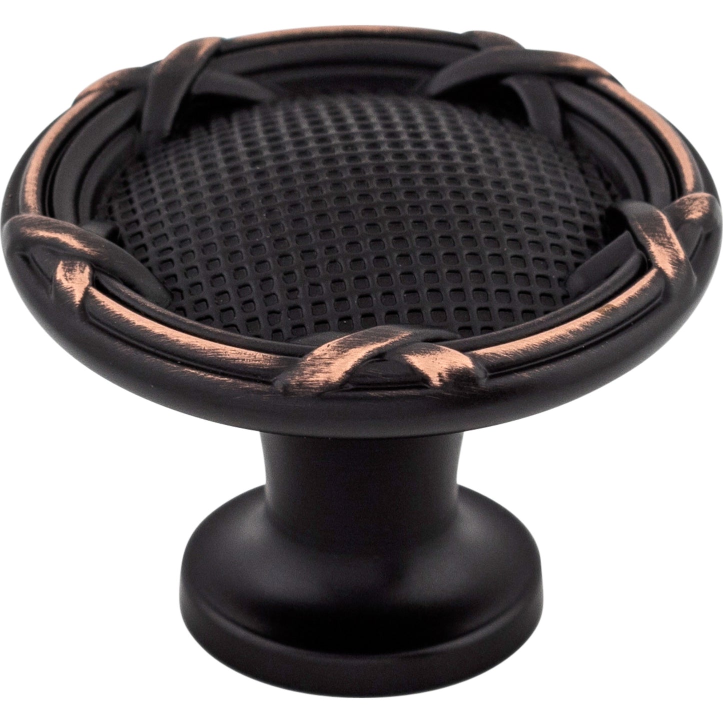 Top Knobs M1647 Ribbon & Reed Knob 1 1/4 Inch Tuscan Bronze