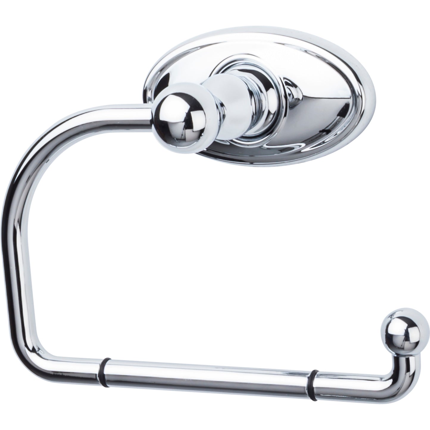 Top Knobs ED4PCC Edwardian Bath Tissue Hook Oval Backplate Polished Chrome