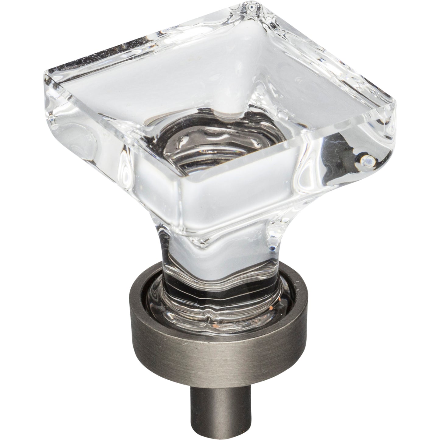 Jeffrey Alexander G140 Harlow 1" Overall Length Square Glass Harlow Cabinet Knob