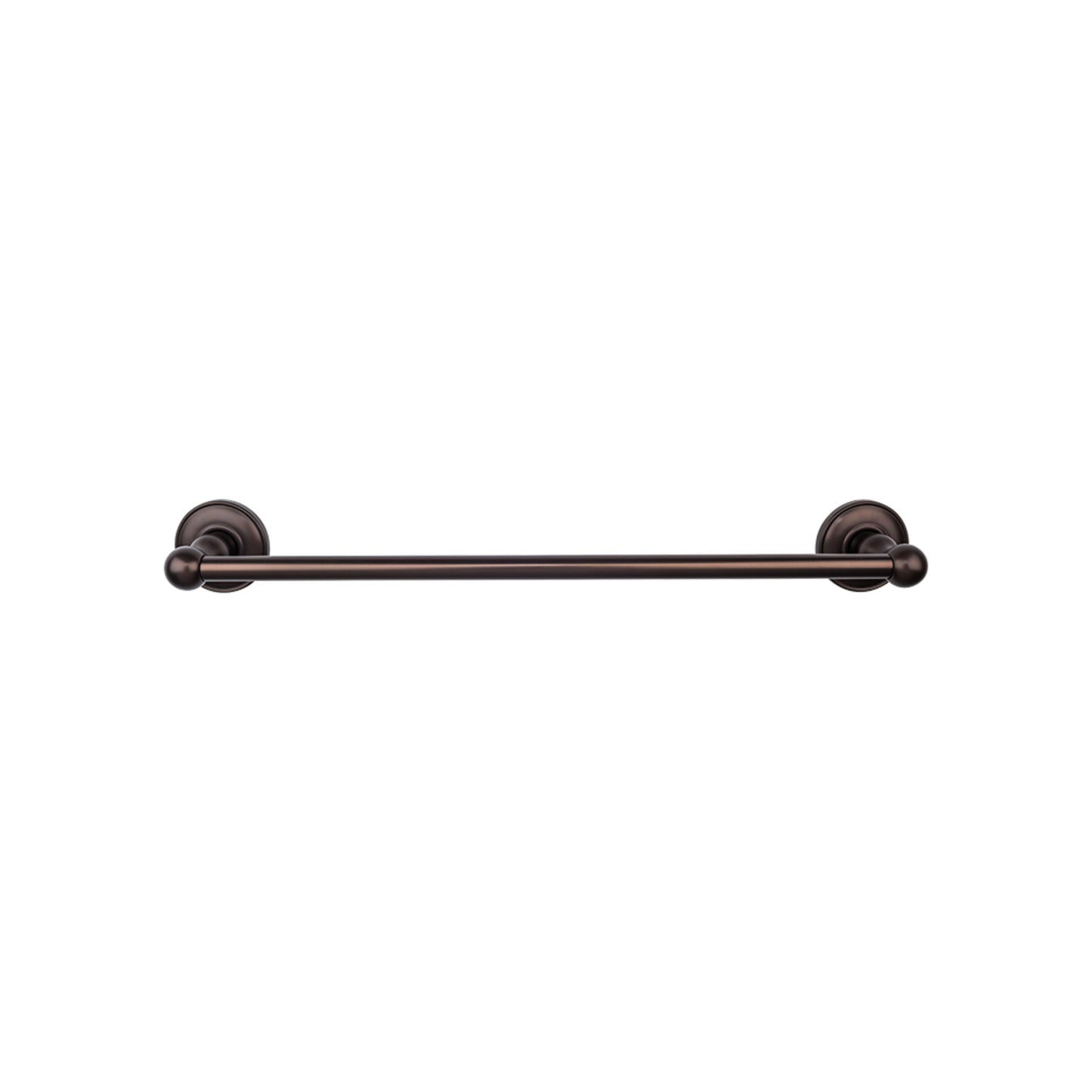 Top Knobs ED8ORBD Edwardian Bath Towel Bar 24 Inch Single - Plain Bplate Oil Rubbed Bronze