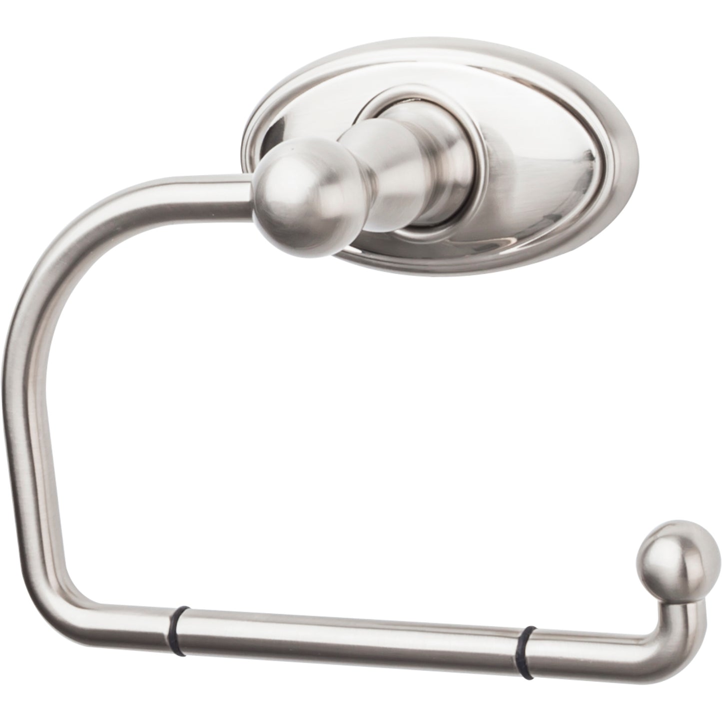 Top Knobs ED4BSNC Edwardian Bath Tissue Hook Oval Backplate Brushed Satin Nickel