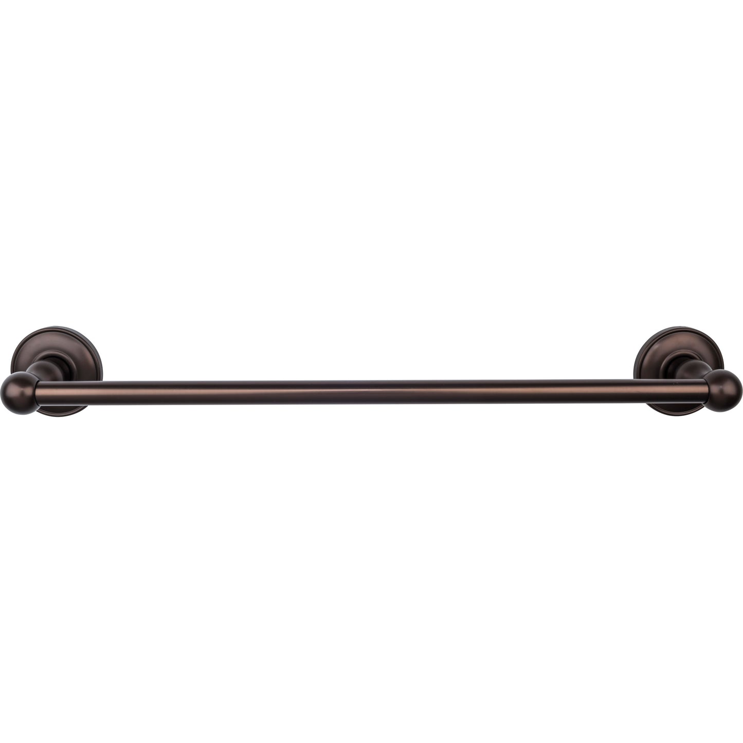 Top Knobs ED6ORBD Edwardian Bath Towel Bar 18 Inch Single - Plain Bplate Oil Rubbed Bronze