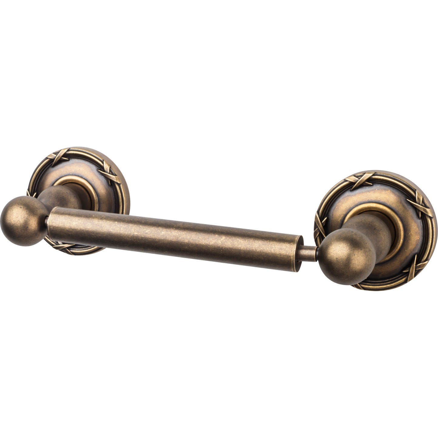 Top Knobs ED3GBZE Edwardian Bath Tissue Holder Ribbon Backplate German Bronze
