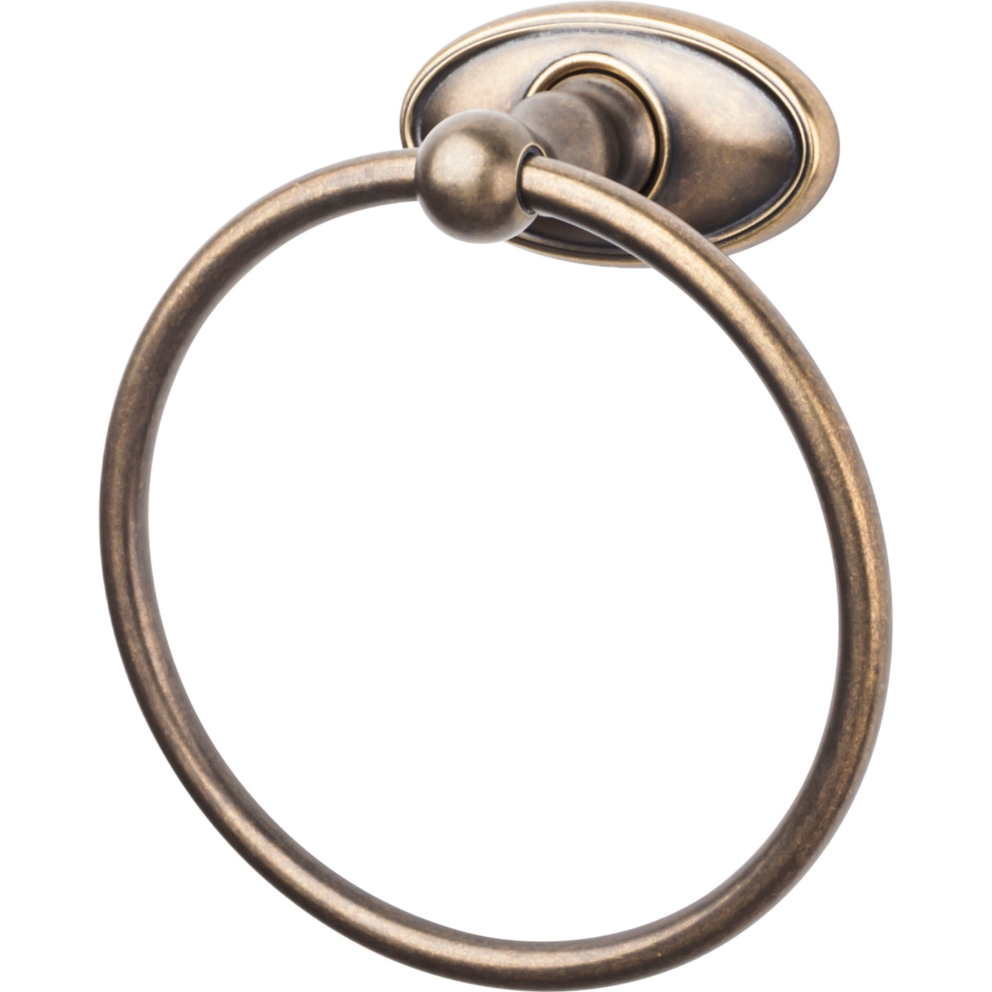 Top Knobs ED5GBZC Edwardian Bath Ring Oval Backplate German Bronze