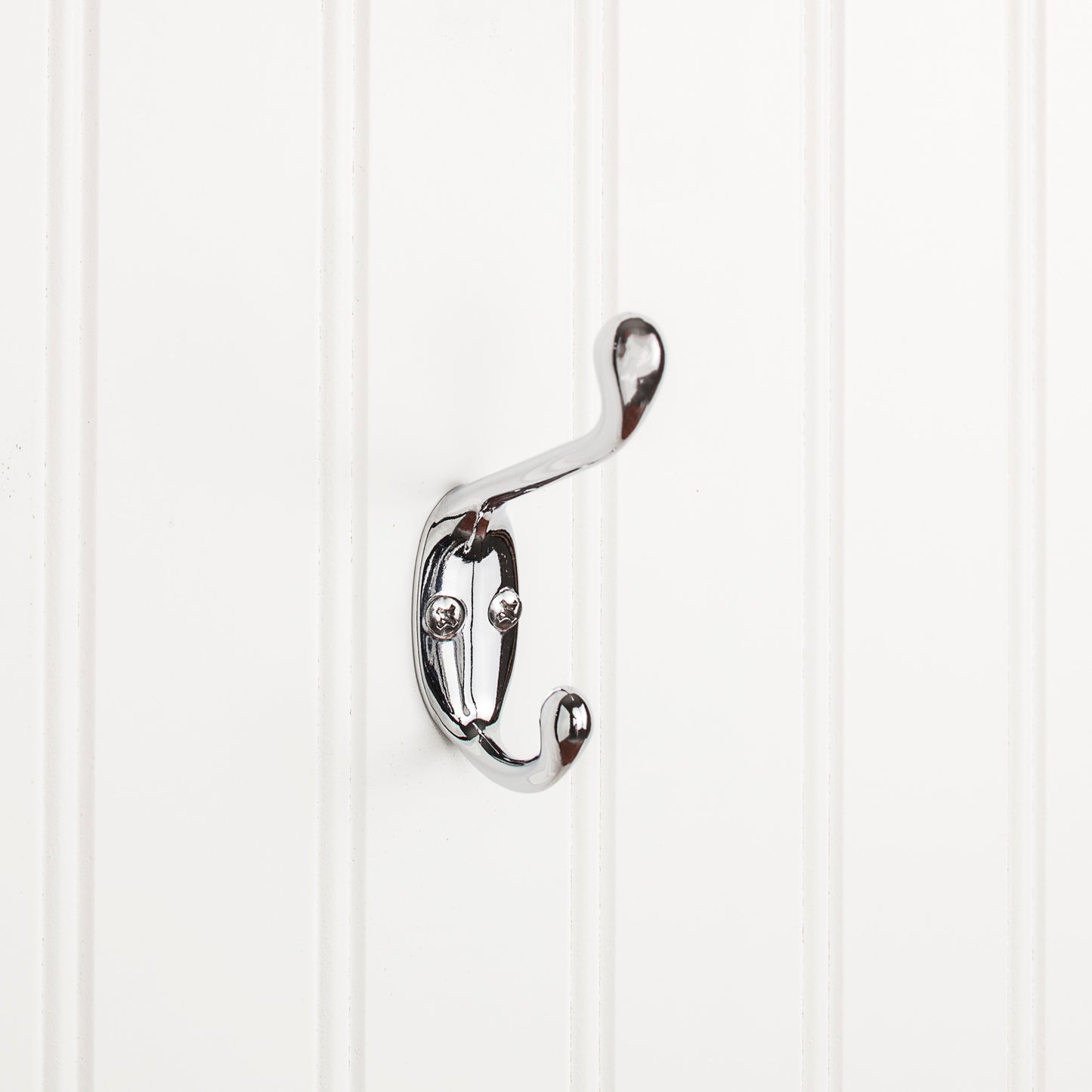 Elements YD40-337 Hooks 3-3/8" Double zinc wall mount coat hook.