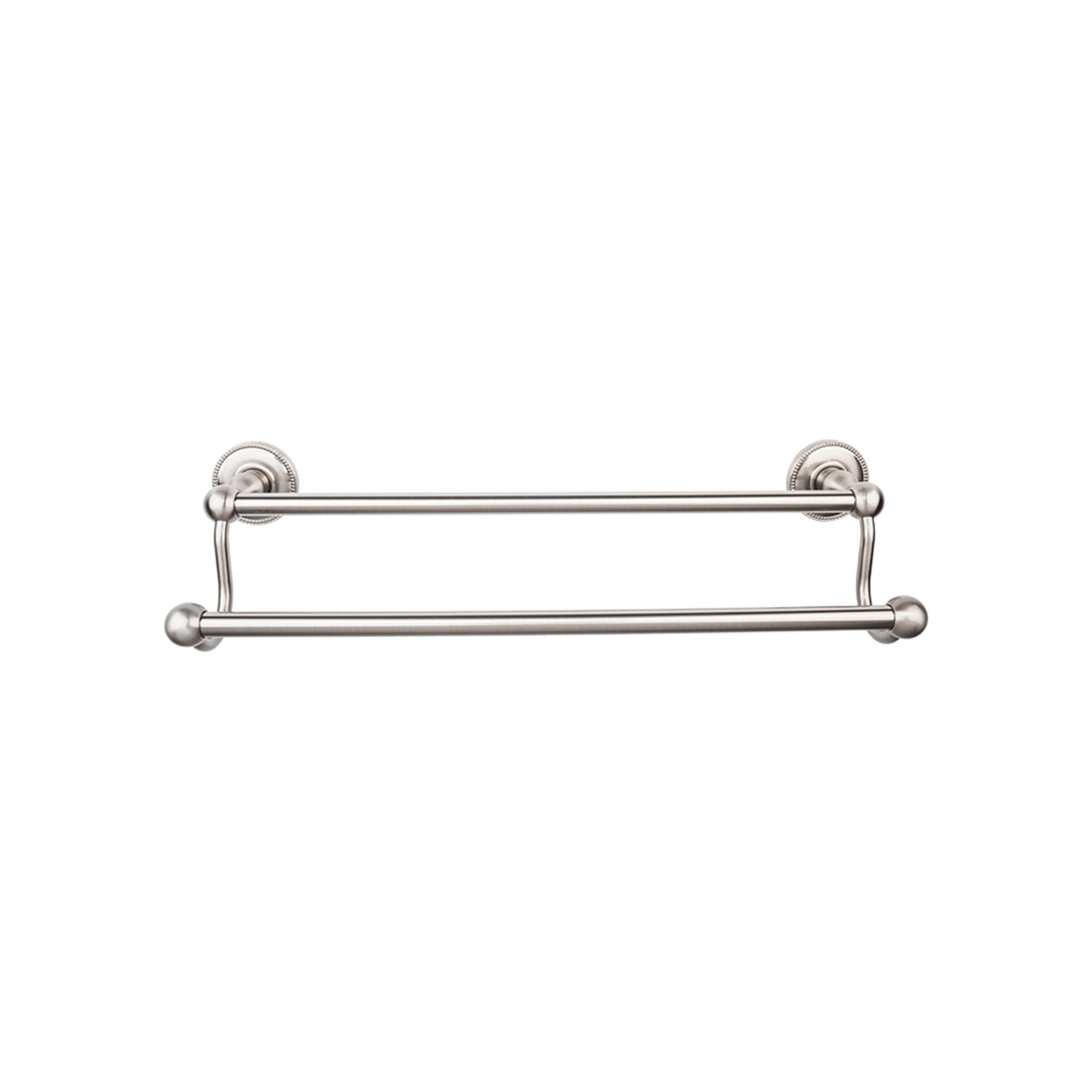 Top Knobs ED11BSNA Edwardian Bath Towel Bar 30 In. Double - Beaded Bplate Brushed Satin Nickel
