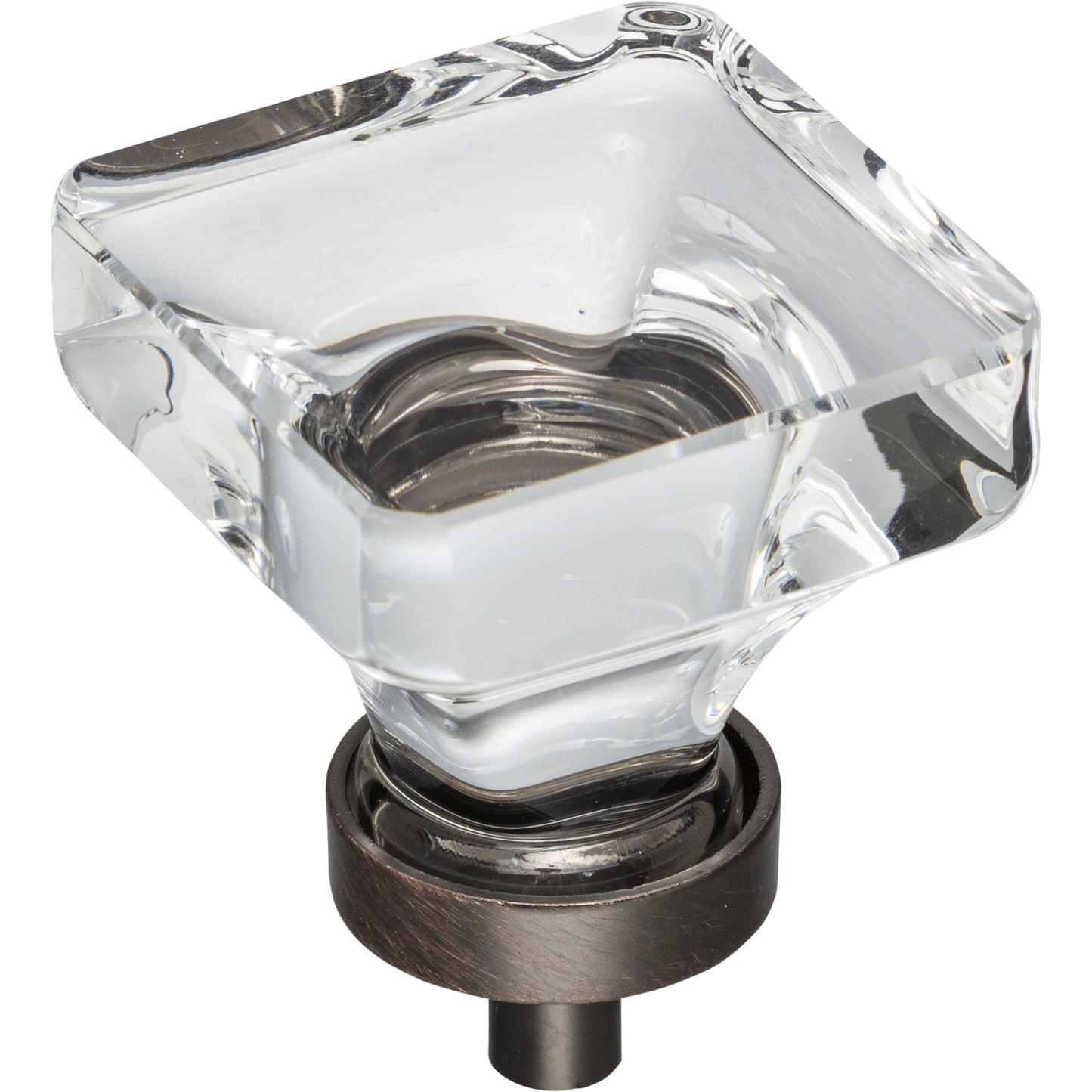 Jeffrey Alexander G140L Harlow 1-3/8" Overall Length Square Glass Harlow Cabinet Knob