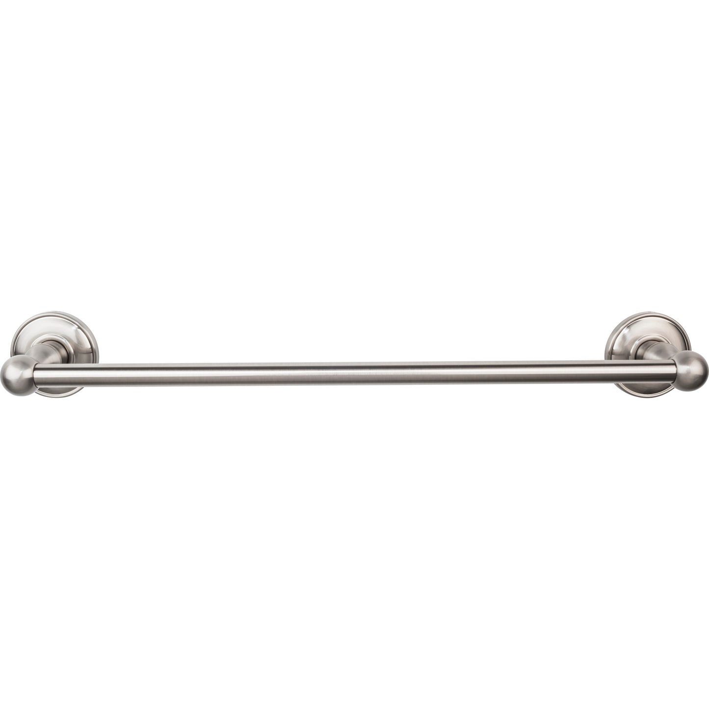 Top Knobs ED6BSND Edwardian Bath Towel Bar 18 Inch Single - Plain Bplate Brushed Satin Nickel