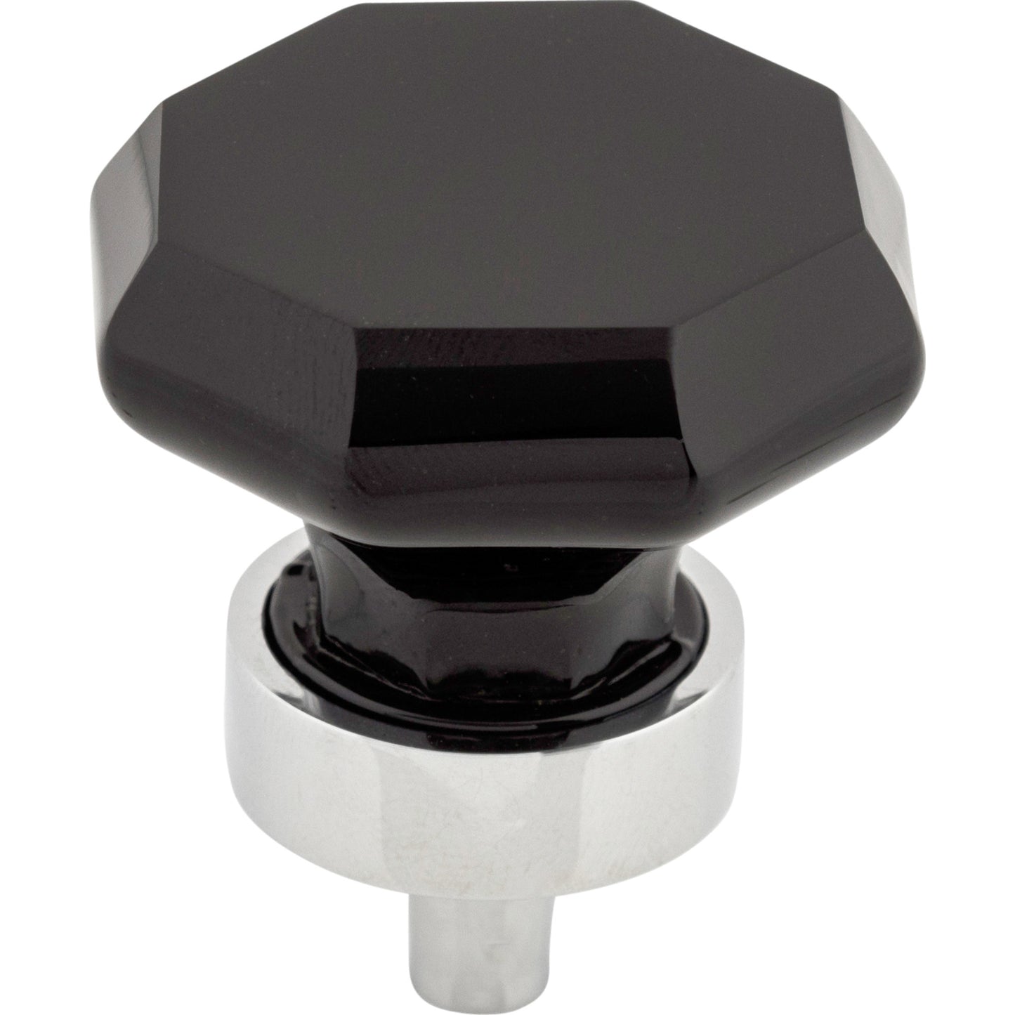 Top Knobs TK137 Black Octagon Crystal Knob 1 3/8 Inch