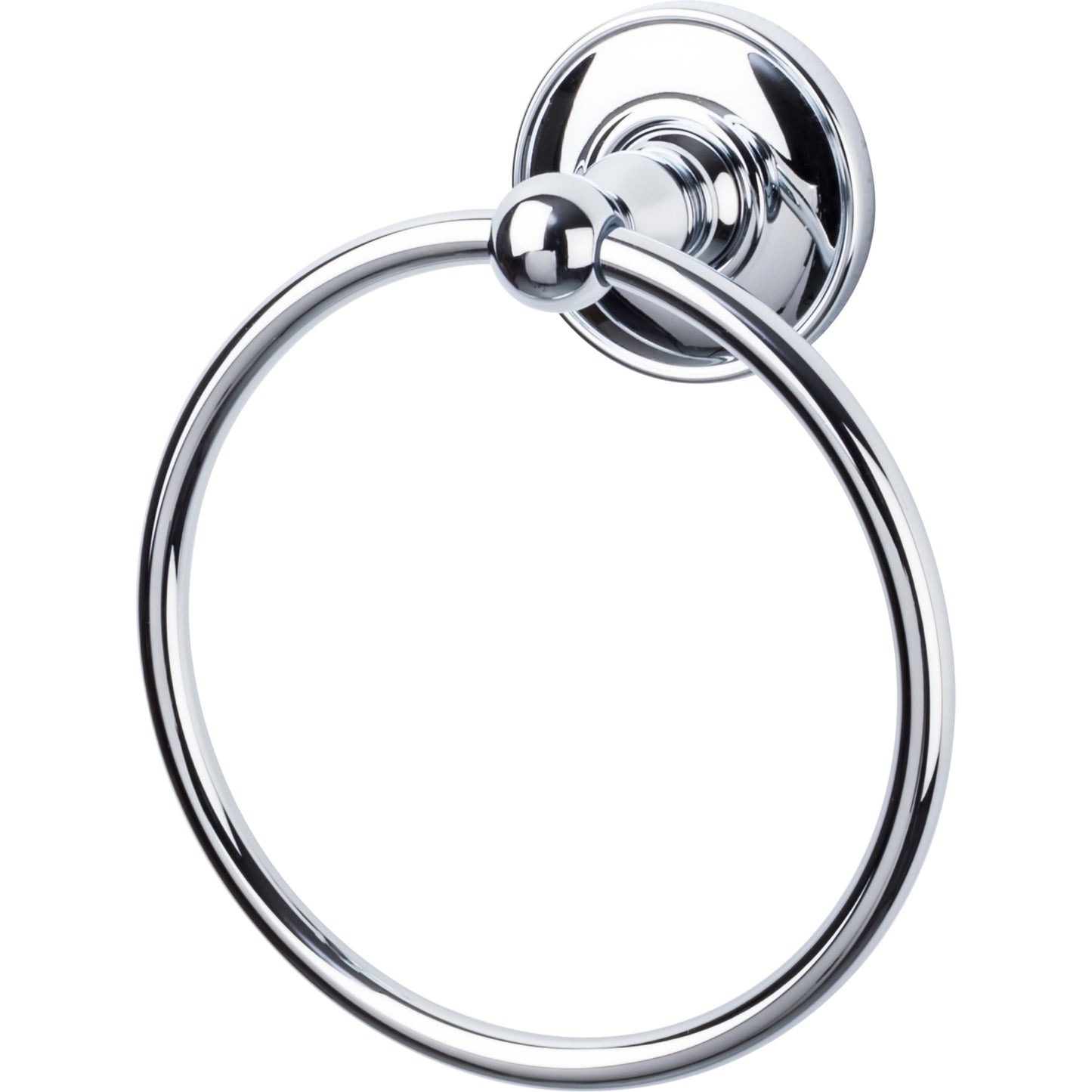 Top Knobs ED5PCD Edwardian Bath Ring Plain Backplate Polished Chrome