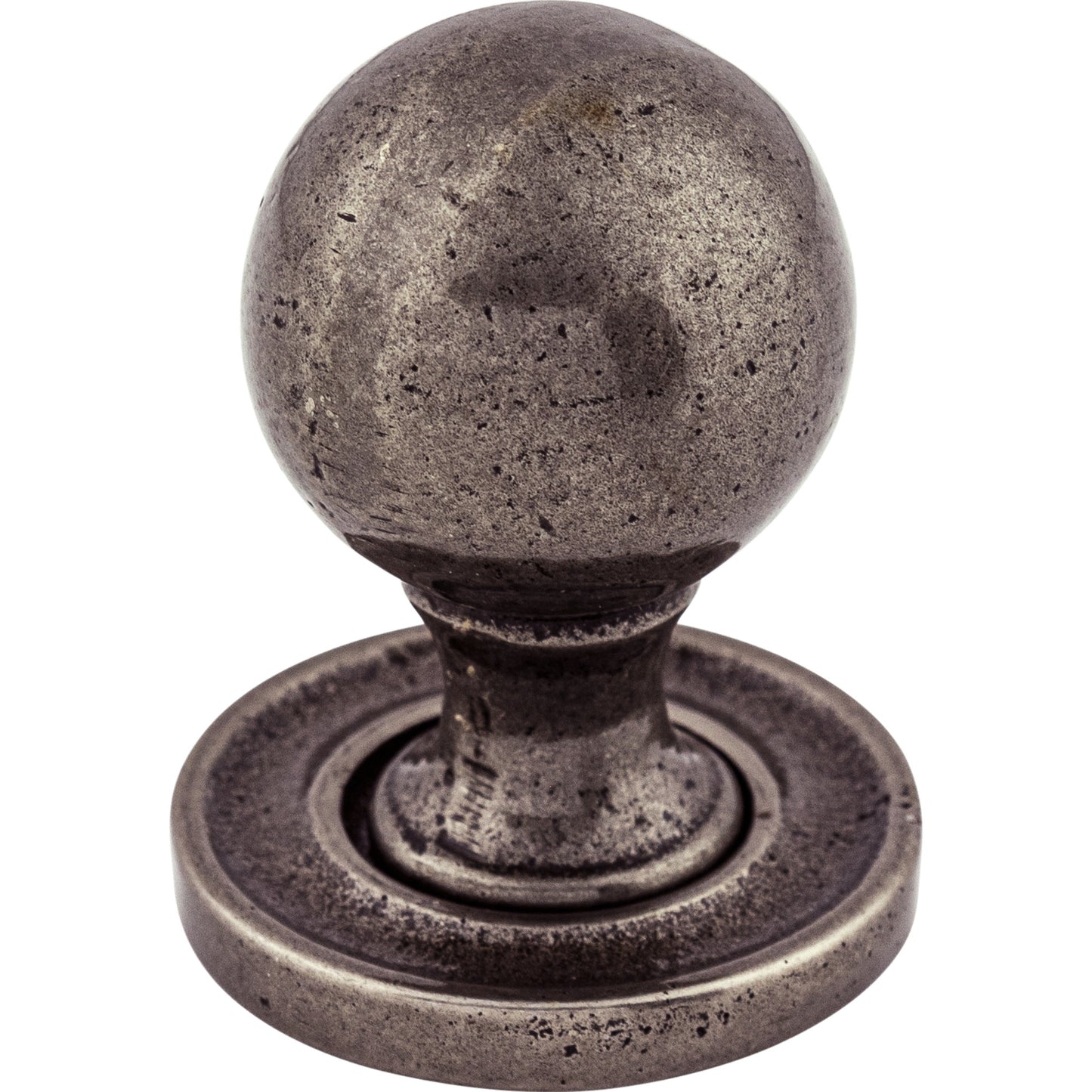 Top Knobs M50 Paris Knob Smooth 1 1/4 Inch w/Backplate Cast Iron
