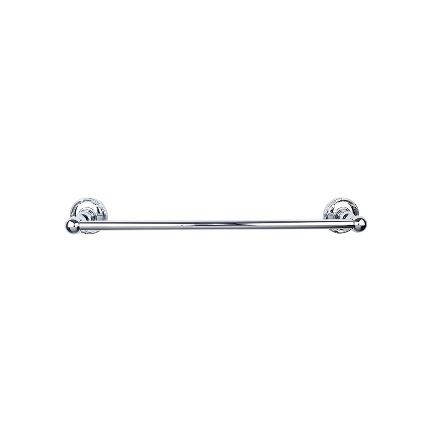 Top Knobs ED8PCE Edwardian Bath Towel Bar 24 Inch Single - Ribbon Bplate Polished Chrome