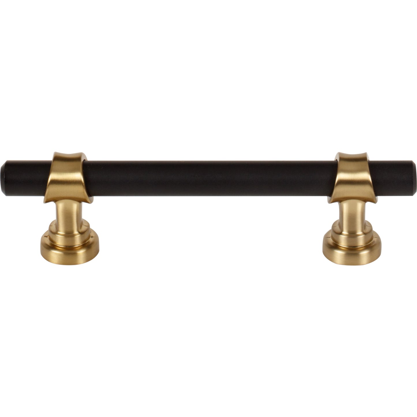 Top Knobs M2704 Bit Pull 3 3/4 Inch (c-c) Flat Black and Honey Bronze
