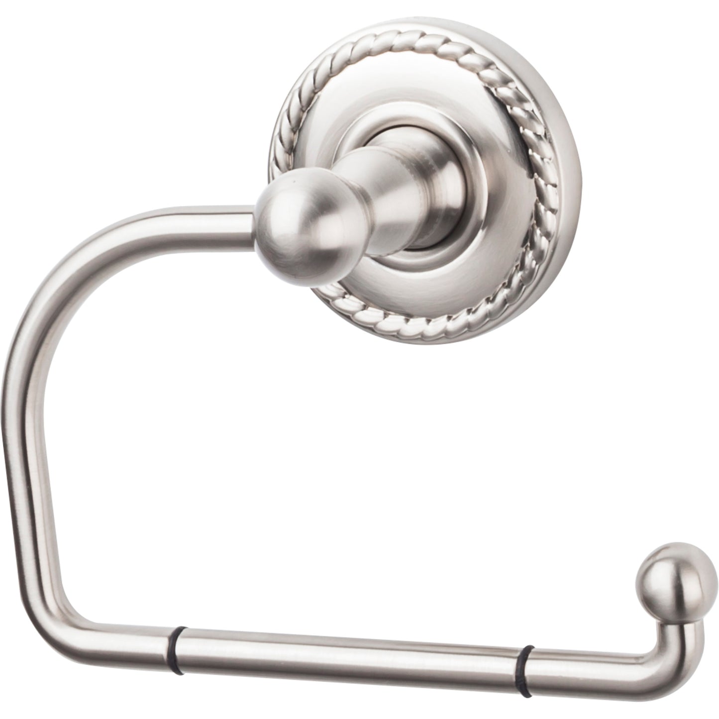 Top Knobs ED4BSNF Edwardian Bath Tissue Hook Rope Backplate Brushed Satin Nickel