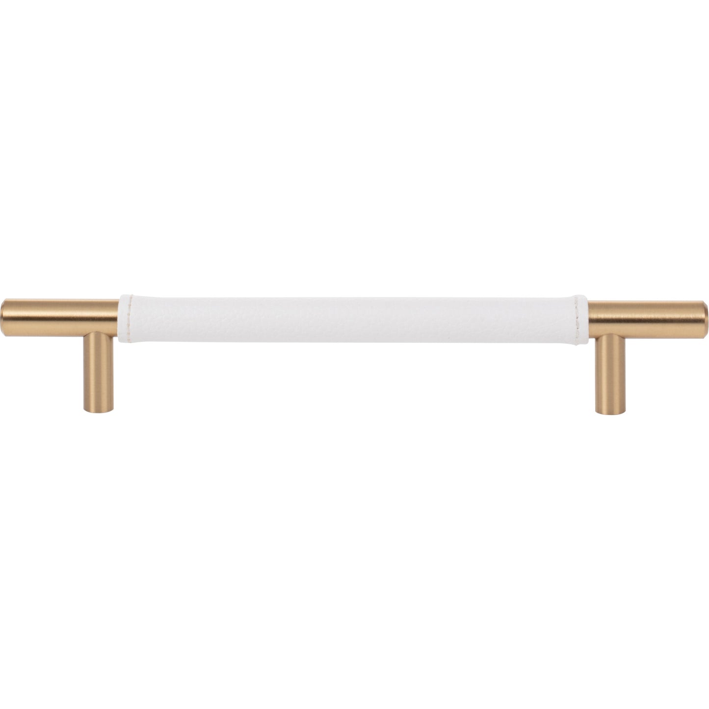 Zanzibar White Leather Pull - Stylish & Sleek 6 5/16 Inch (C-C) Handle