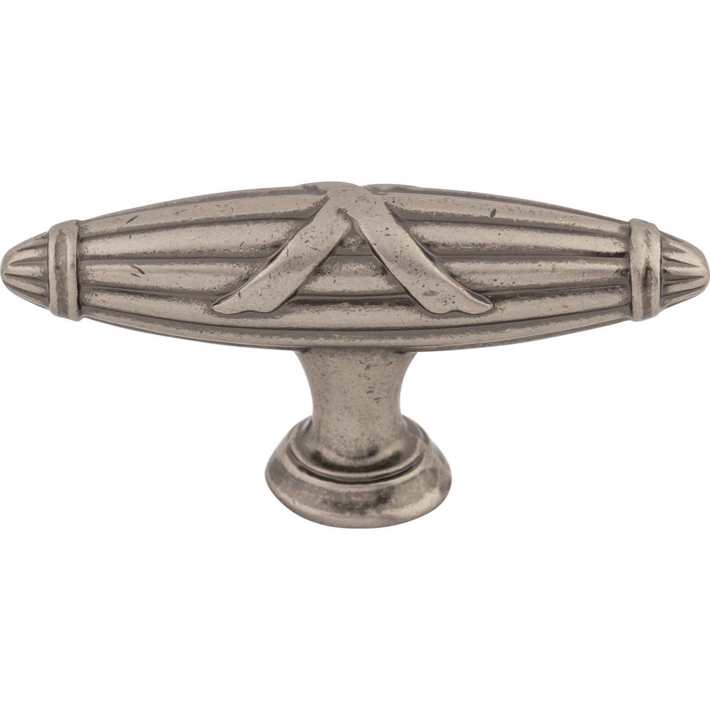 Top Knobs M929 Ribbon & Reed T-Pull 2 3/4 Inch Pewter Antique