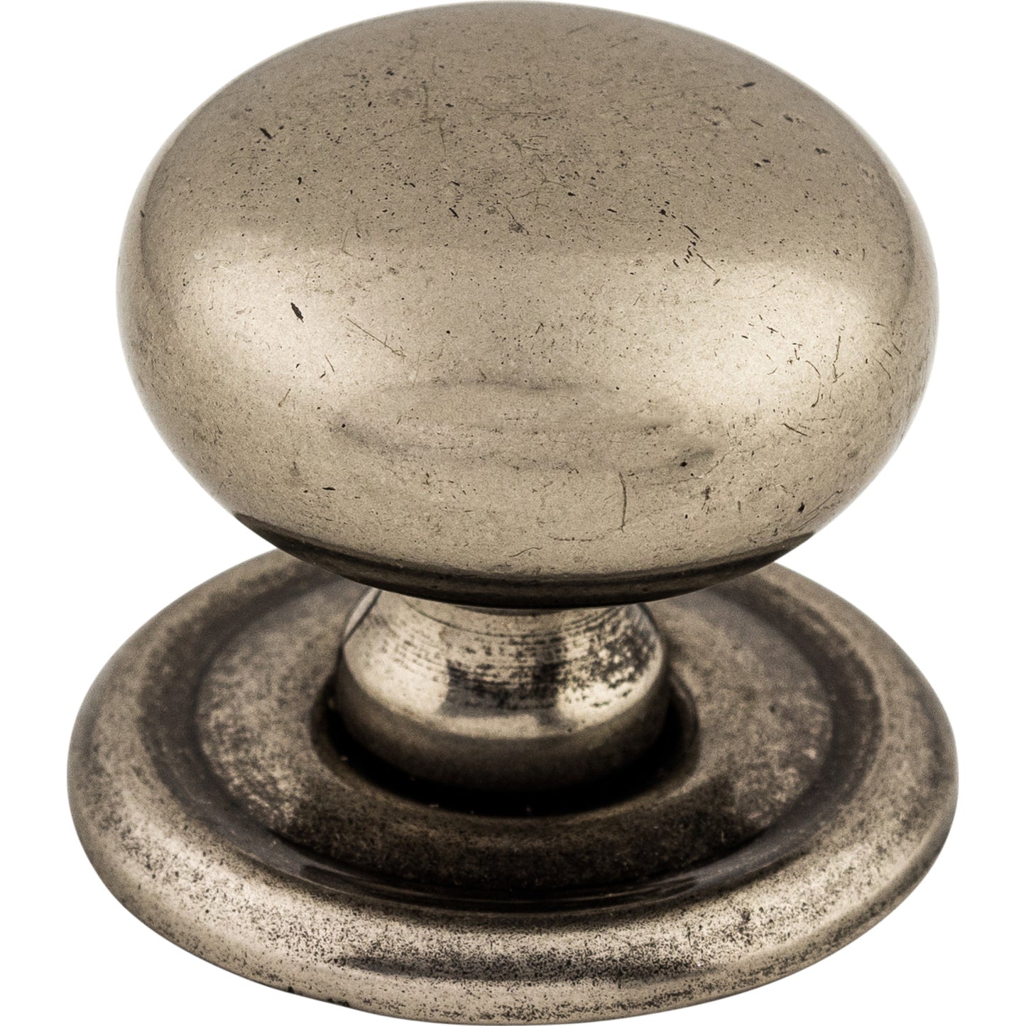 Top Knobs M25 Victoria Knob 1 1/4 Inch w/Backplate Pewter Antique