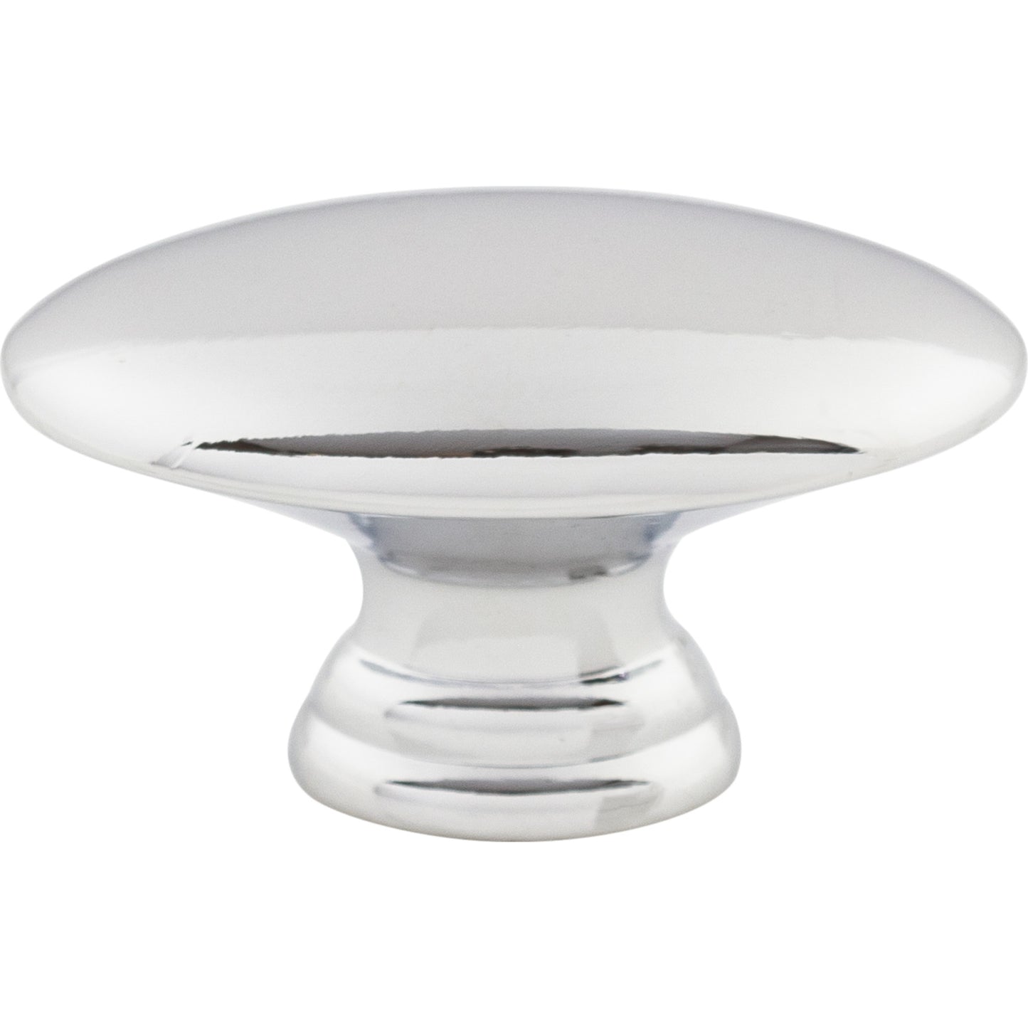 Top Knobs M380 Flat Oval Knob 1 1/2 Inch Polished Chrome