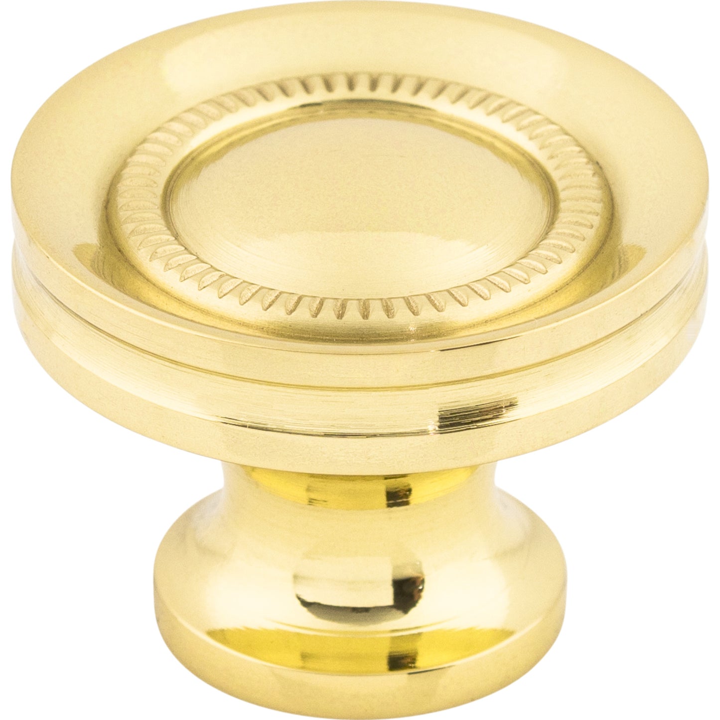 Top Knobs M290 Button Faced Knob 1 1/4 Inch Polished Brass