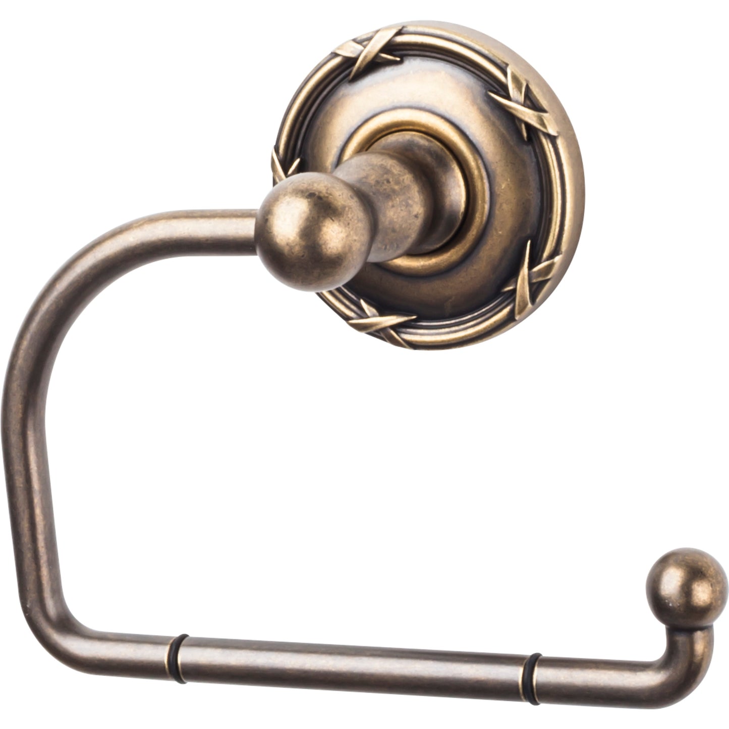 Top Knobs ED4GBZE Edwardian Bath Tissue Hook Ribbon Backplate German Bronze