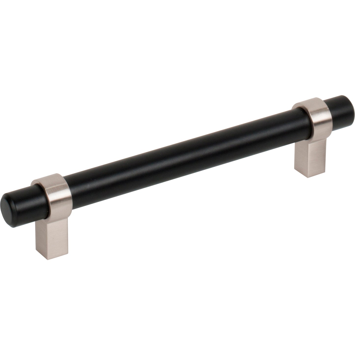 Elements 5128 Key Grande 128 mm Center-to-Center Matte Black with Satin Nickel Key Grande Cabinet Bar Pull