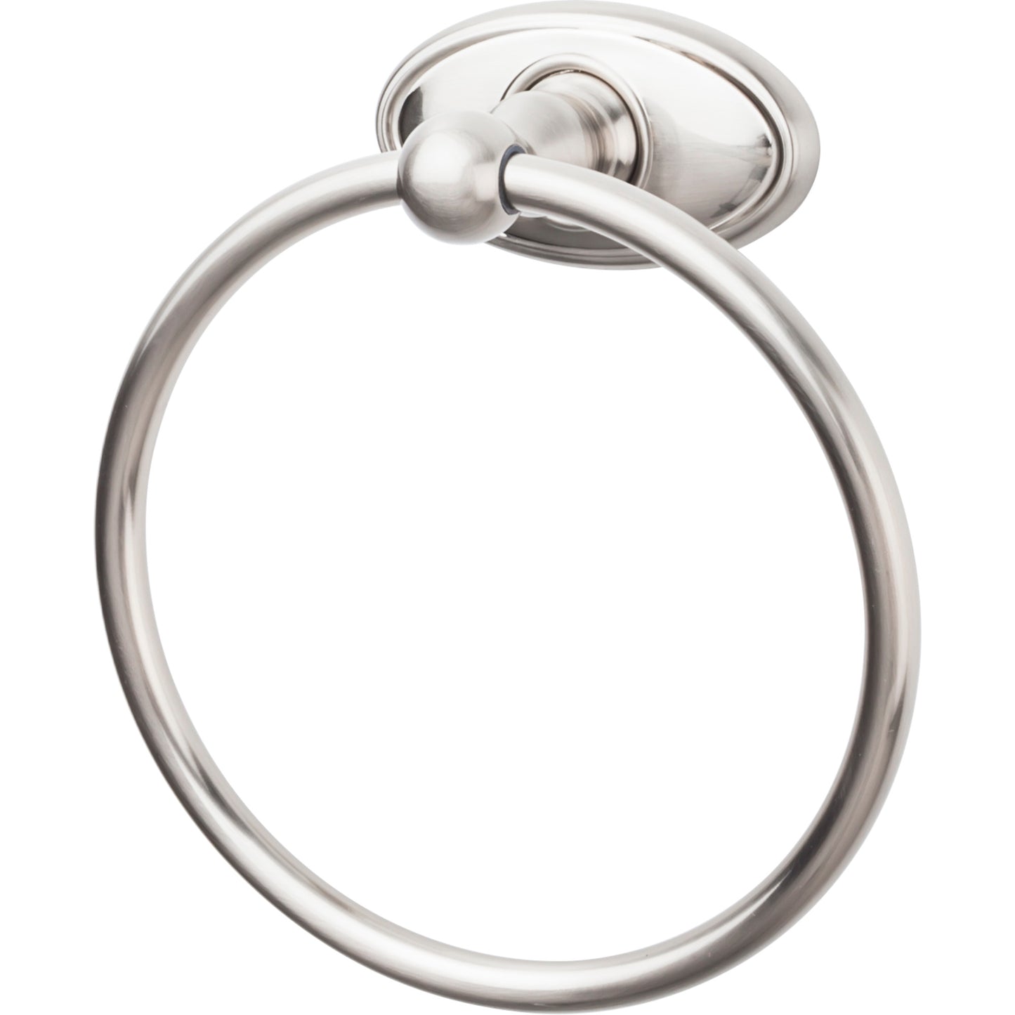 Top Knobs ED5BSNC Edwardian Bath Ring Oval Backplate Brushed Satin Nickel