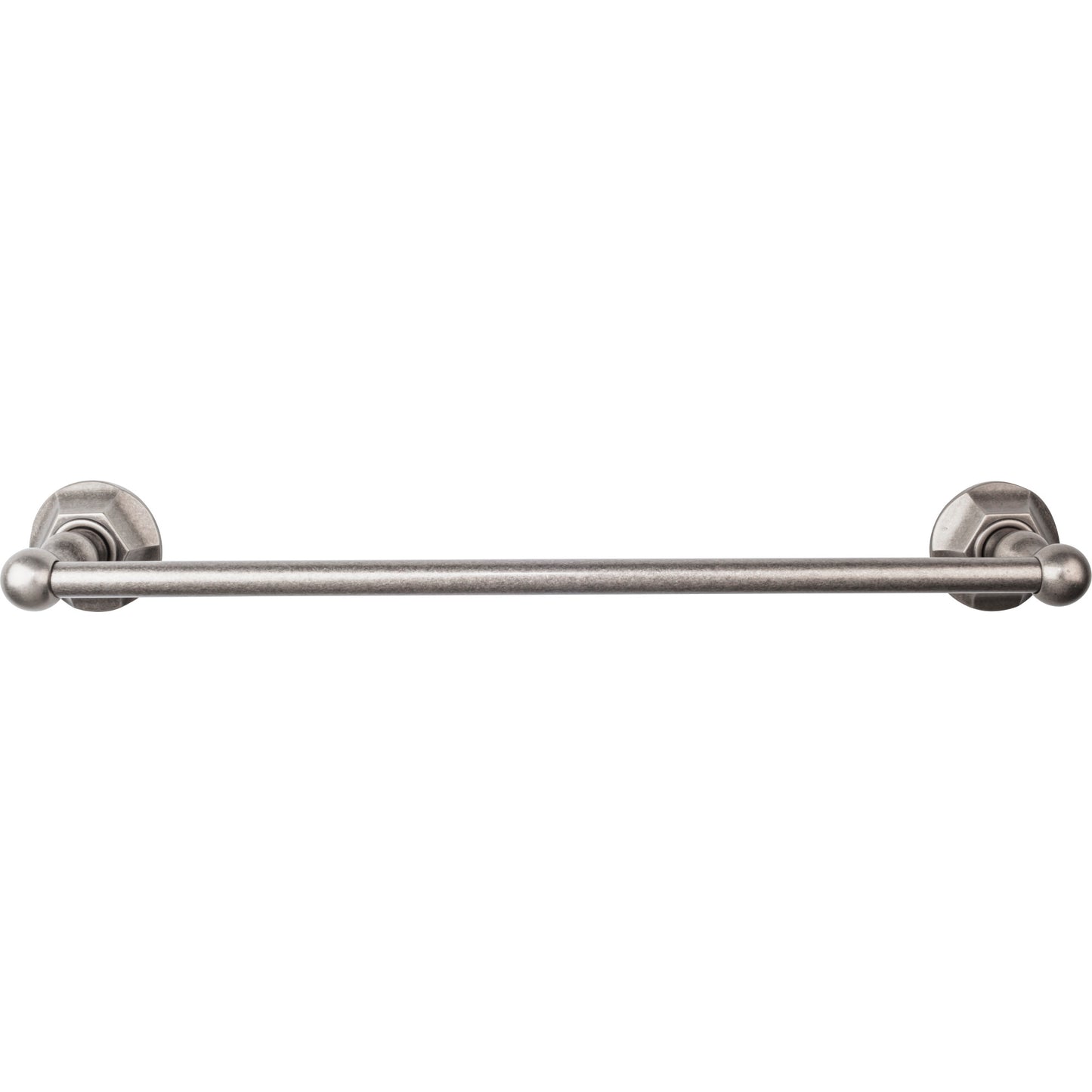 Top Knobs ED6APB Edwardian Bath Towel Bar 18 Inch Single - Hex Backplate Antique Pewter