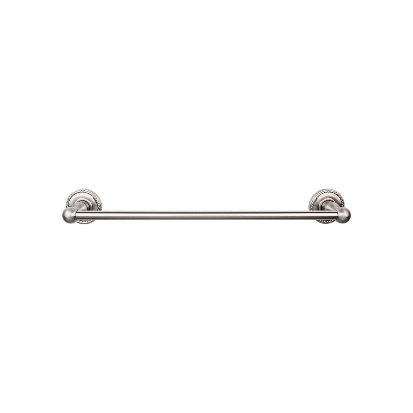 Top Knobs ED8BSNF Edwardian Bath Towel Bar 24 In. Single - Rope Backplate Brushed Satin Nickel