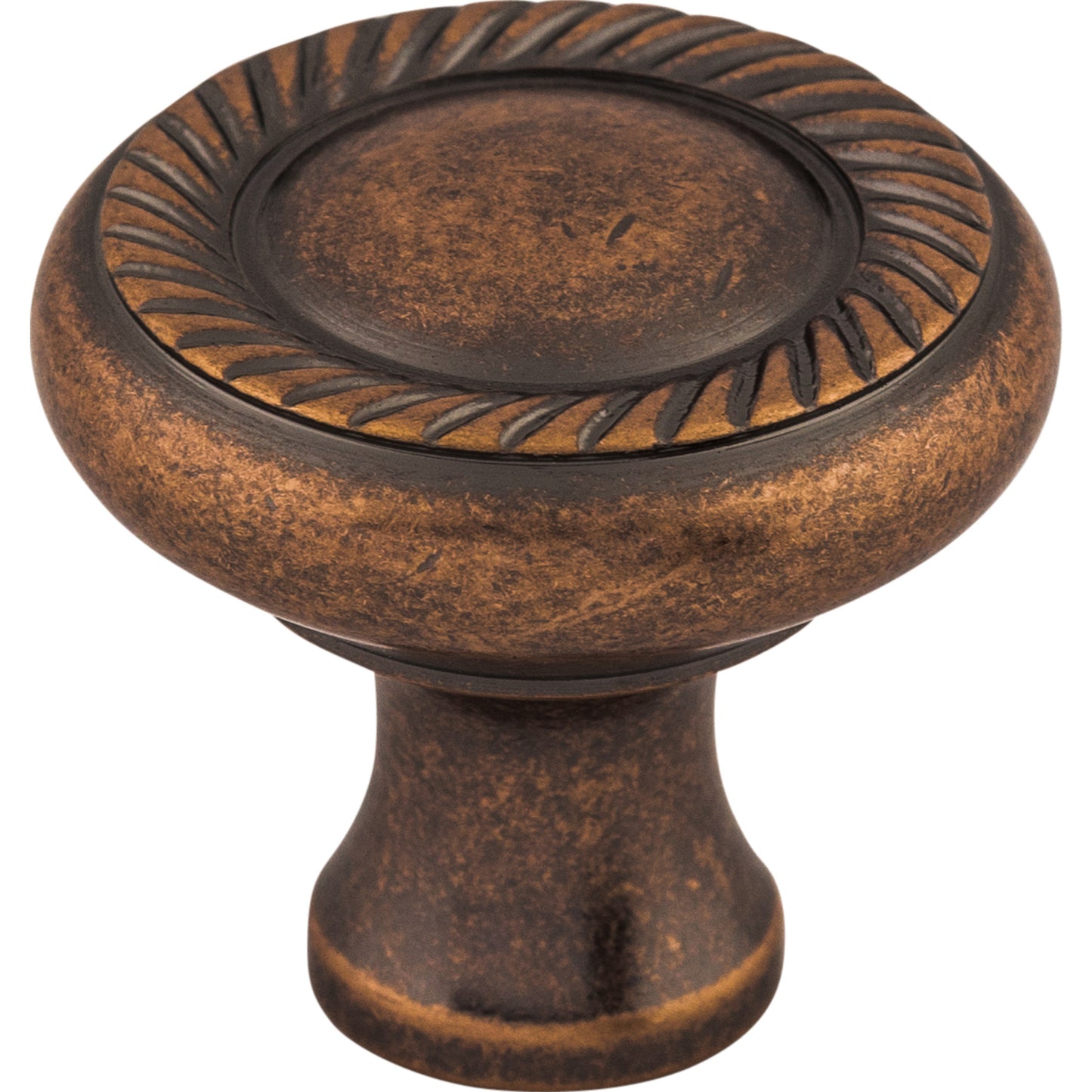 Top Knobs M332 Swirl Cut Knob 1 1/4 Inch Antique Copper