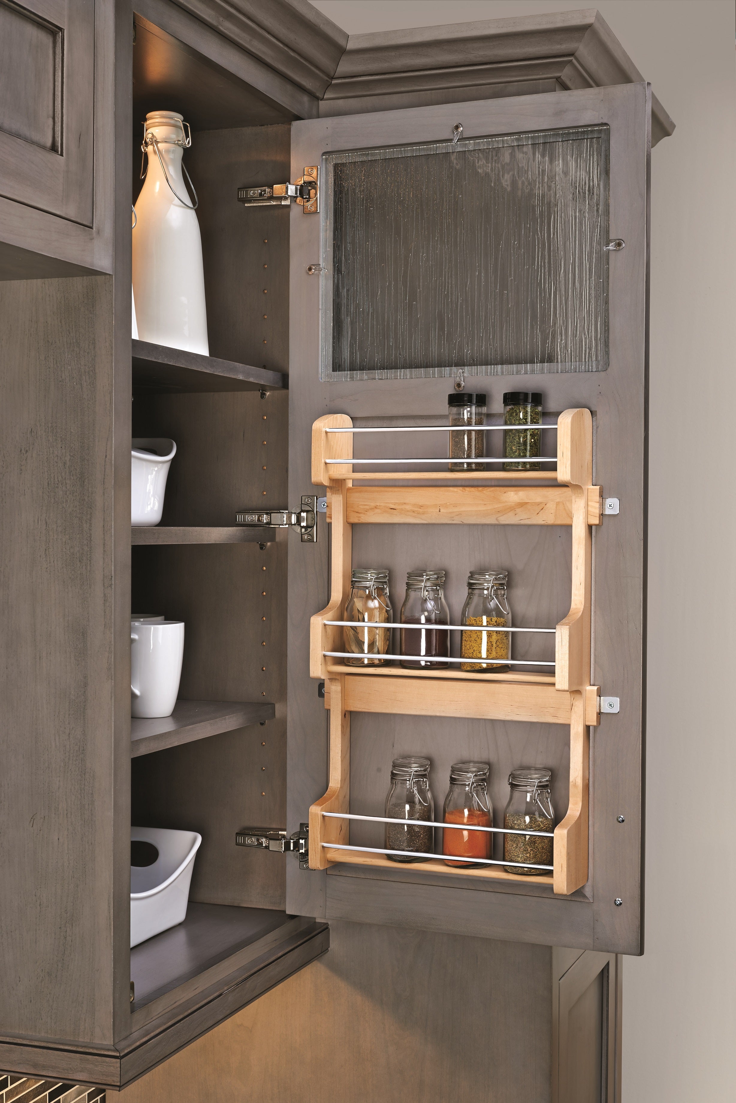 Spice Storage, Spice Rack, Wooden Crate, Under Cabinet Spice Cabinet,  Shelving for Spices 