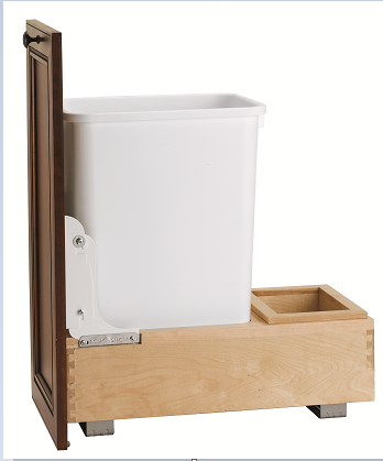 Rev-A-Shelf 35 Quart Single Trash Pull-Out Waste Container with