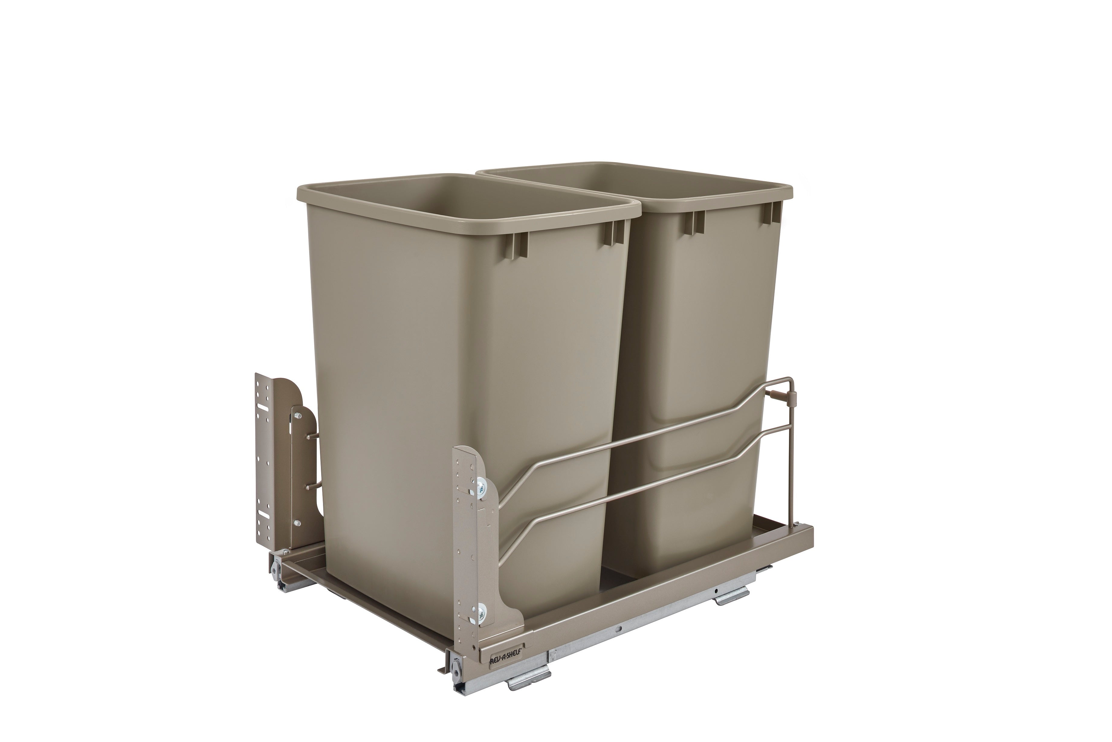 Rev-A-Shelf 35-Quart Soft Close Double Pull Out Trash Can in the
