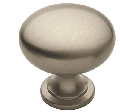 Modern Satin Nickel Cabinet Knob - Amerock Allison 1-3/16" (30 mm) Diameter BP1910G10
