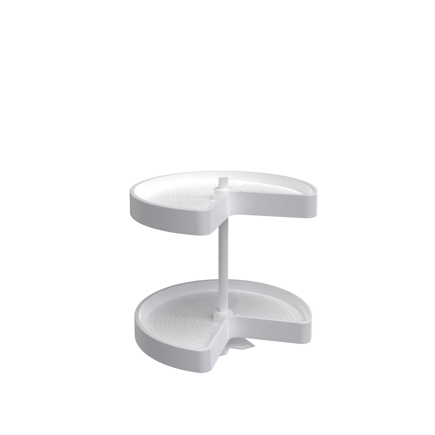 Rev-A-Shelf / LD-2472-18BM-11-1 / Polymer Kidney-Shaped 2-Shelf Lazy Susan w/Bottom Mount Hardware for Corner Wall Cabinets