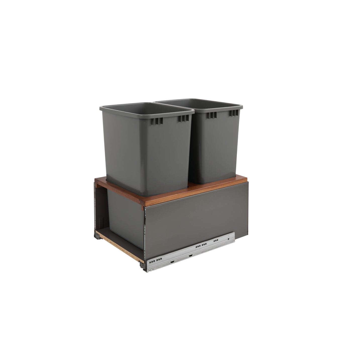 Rev-A-Shelf / 5LB-1850OGWN-213 / Legrabox Pullout Double Waste/Trash Container for Full-Height Cabinets w/ Soft-Close