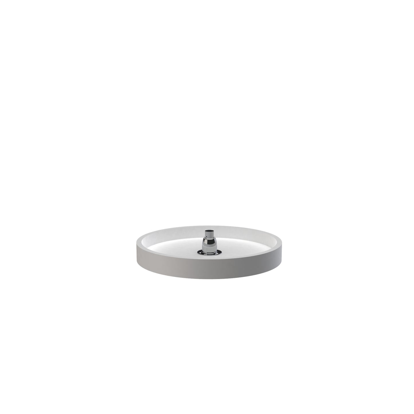 Rev-A-Shelf / 6621-16-11-52 / Polymer Full-Circle 1-Shelf Lazy Susan w/Bottom Mount Rotating Post for Corner Wall Cabinets