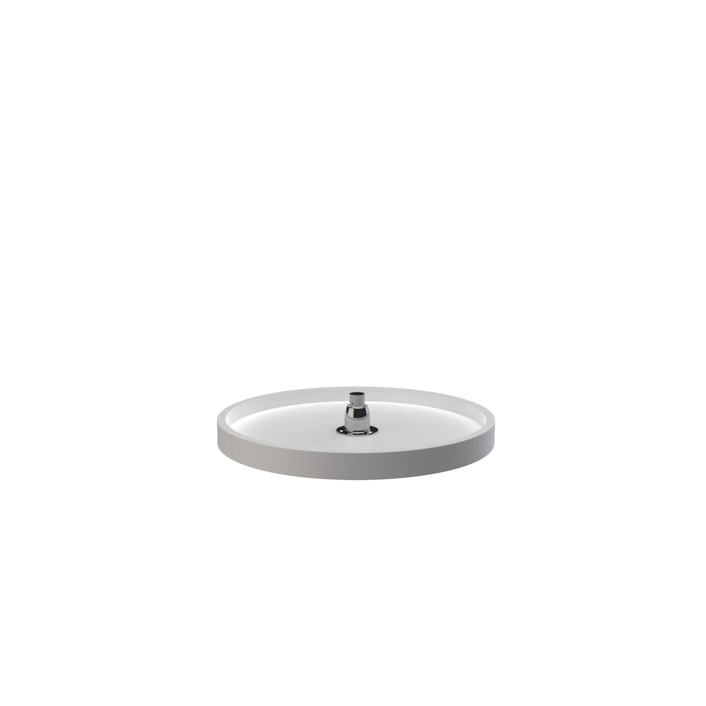 Rev-A-Shelf / 6621-18-11-52 / Polymer Full-Circle 1-Shelf Lazy Susan w/Bottom Mount Rotating Post for Corner Wall Cabinets