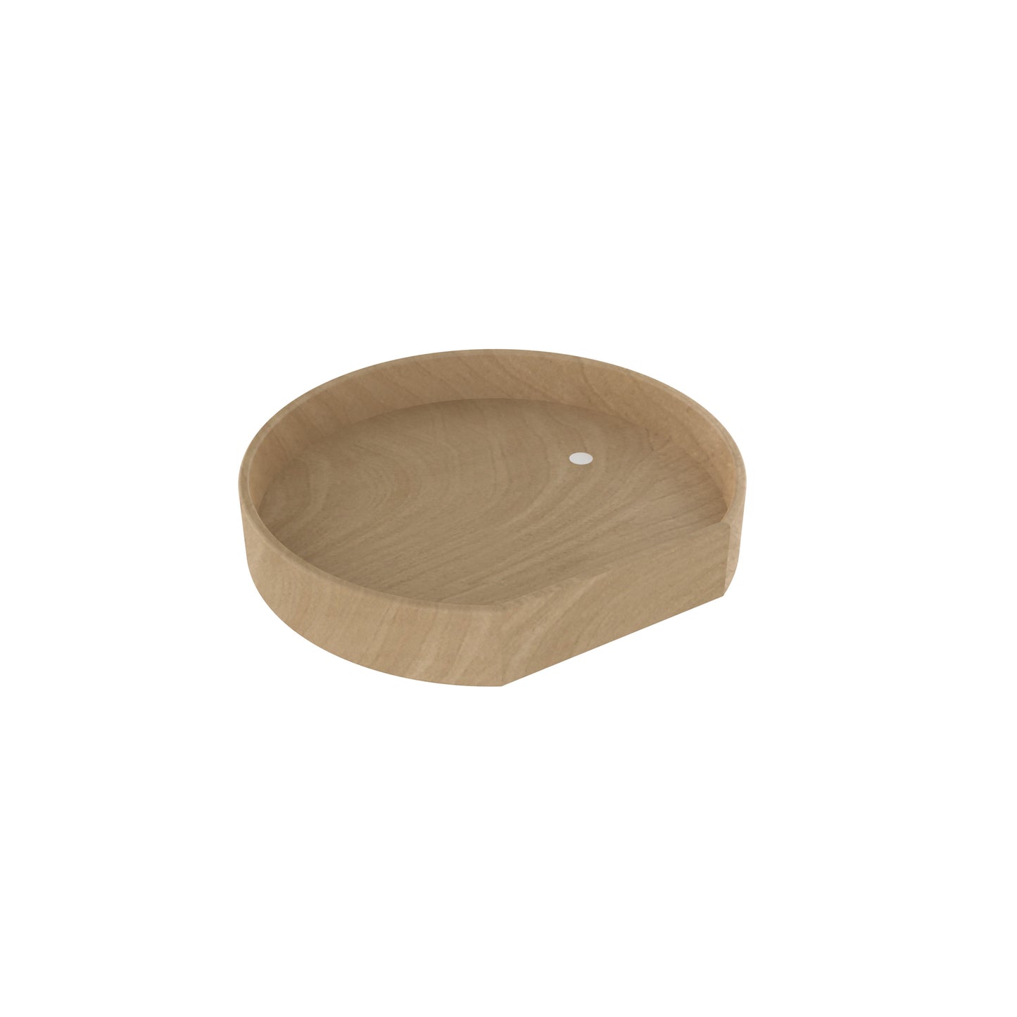 Rev-A-Shelf / LD-4NW-201-20TBS-1 / Natural Wood Tall D-Shaped Lazy Susan for Corner Wall Cabinets w/ Swivel Bearing