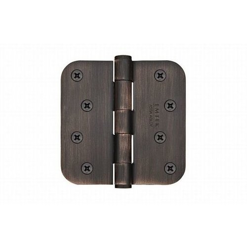 Emtek 91034 Steel Plain Bearing Hinge, 4" x 4", with 5/8" Radius Corners - Sold in Pairs