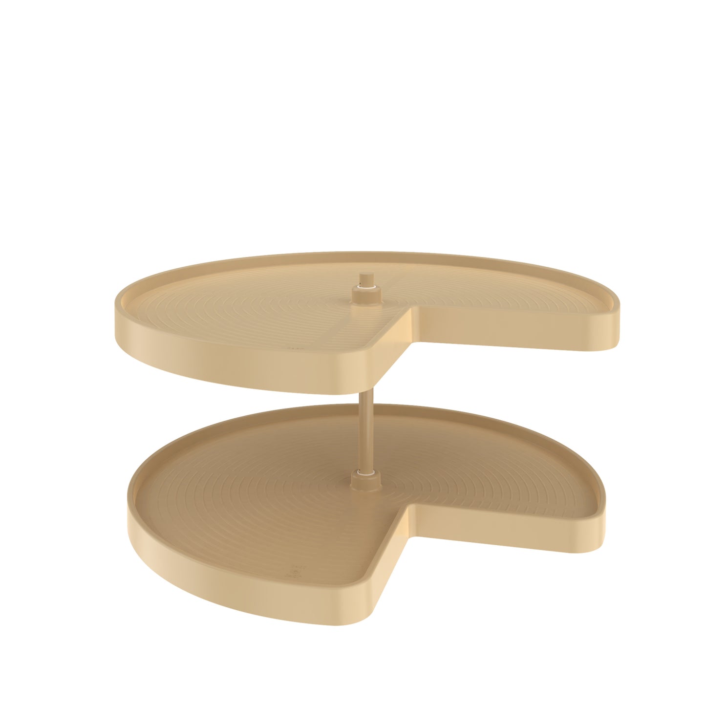 Rev-A-Shelf / LD-2472-32BM-15-1 / Polymer Kidney-Shaped 2-Shelf Lazy Susan w/Bottom Mount Hardware for Corner Base Cabinets